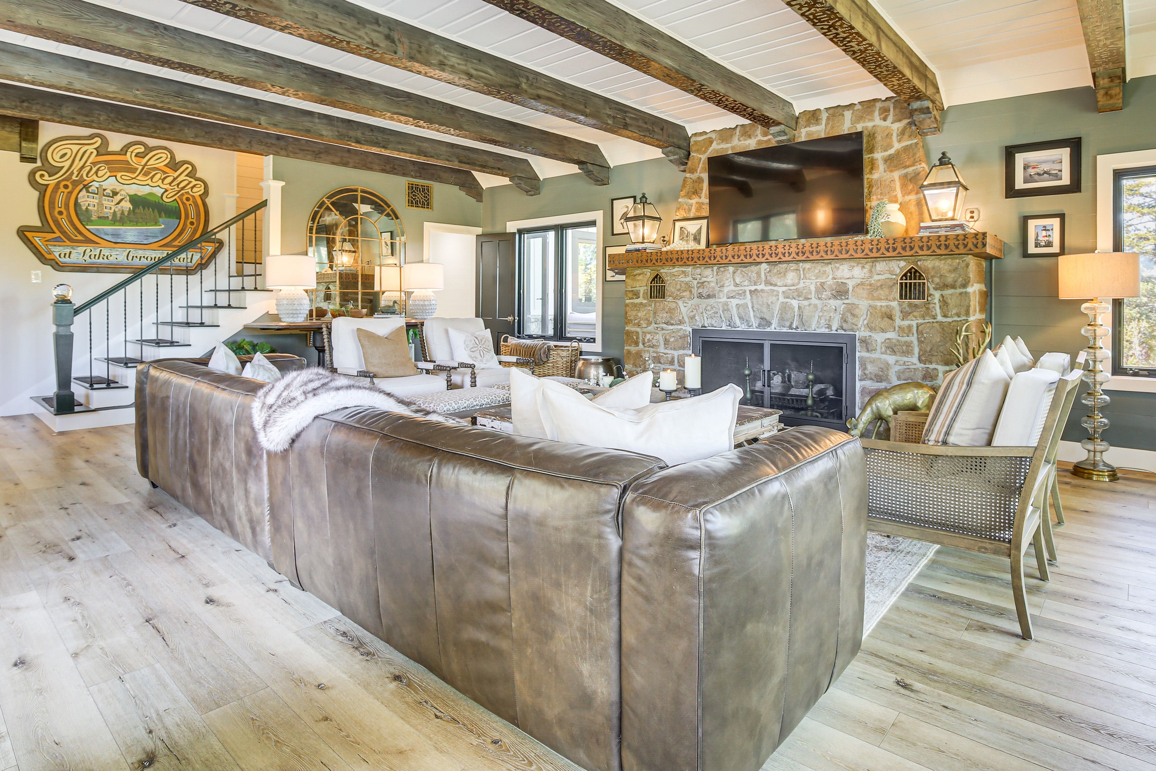 Living Room | Free WiFi | Central A/C & Heat | Fireplace | 1st Floor