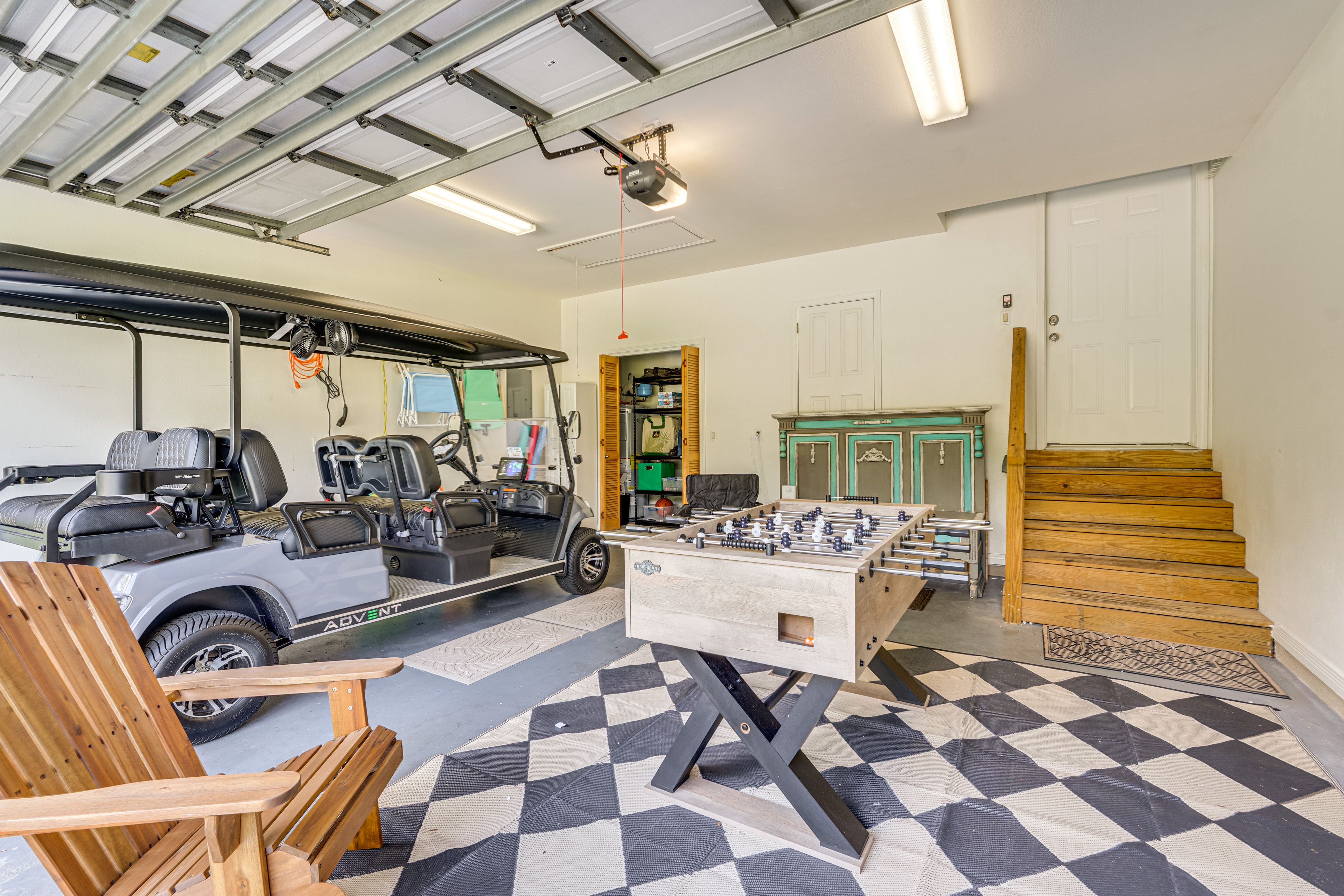 Garage | Golf Cart (Waiver May Be Required) | Foosball | TV
