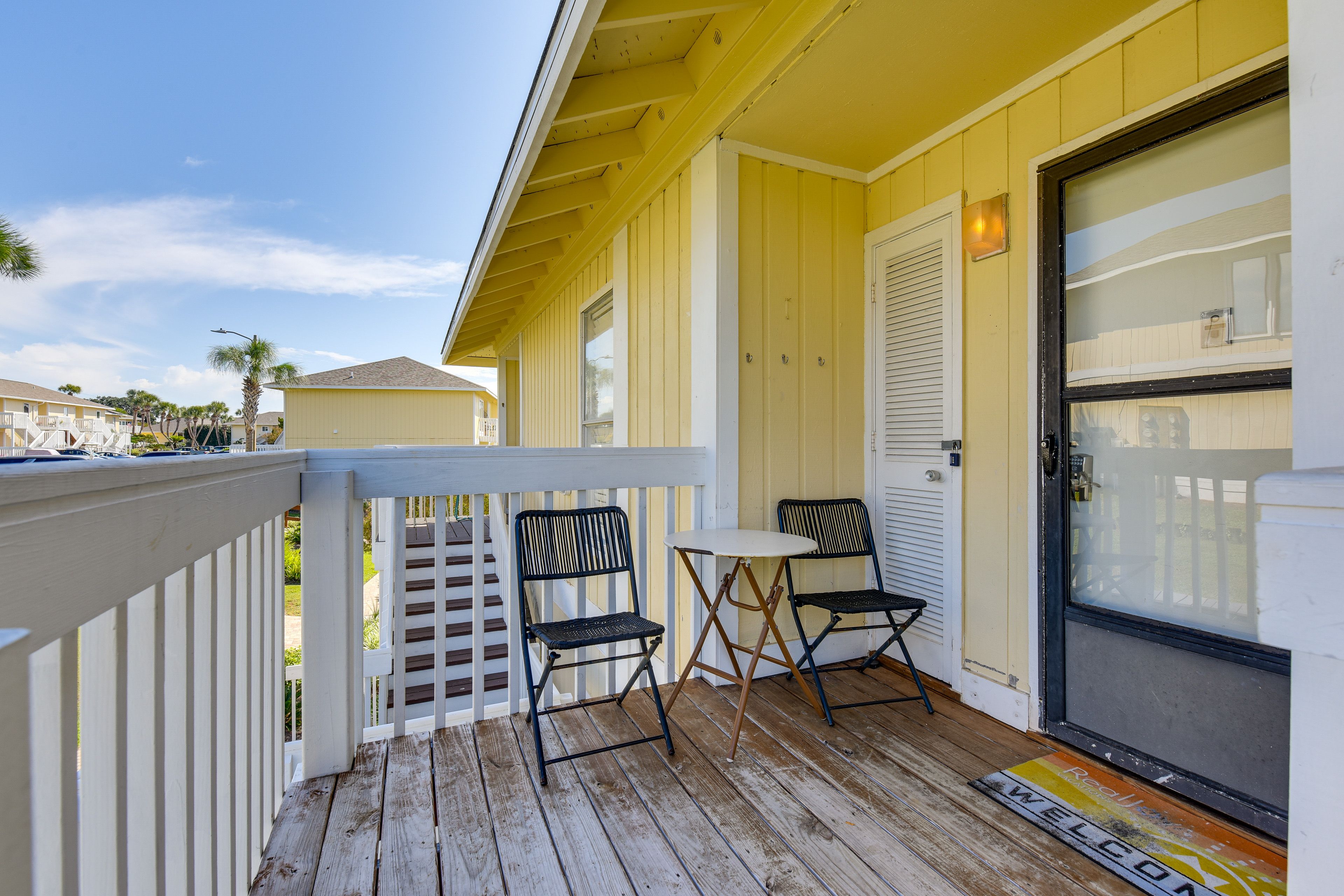Porch w/ Seating | Unit Entrance