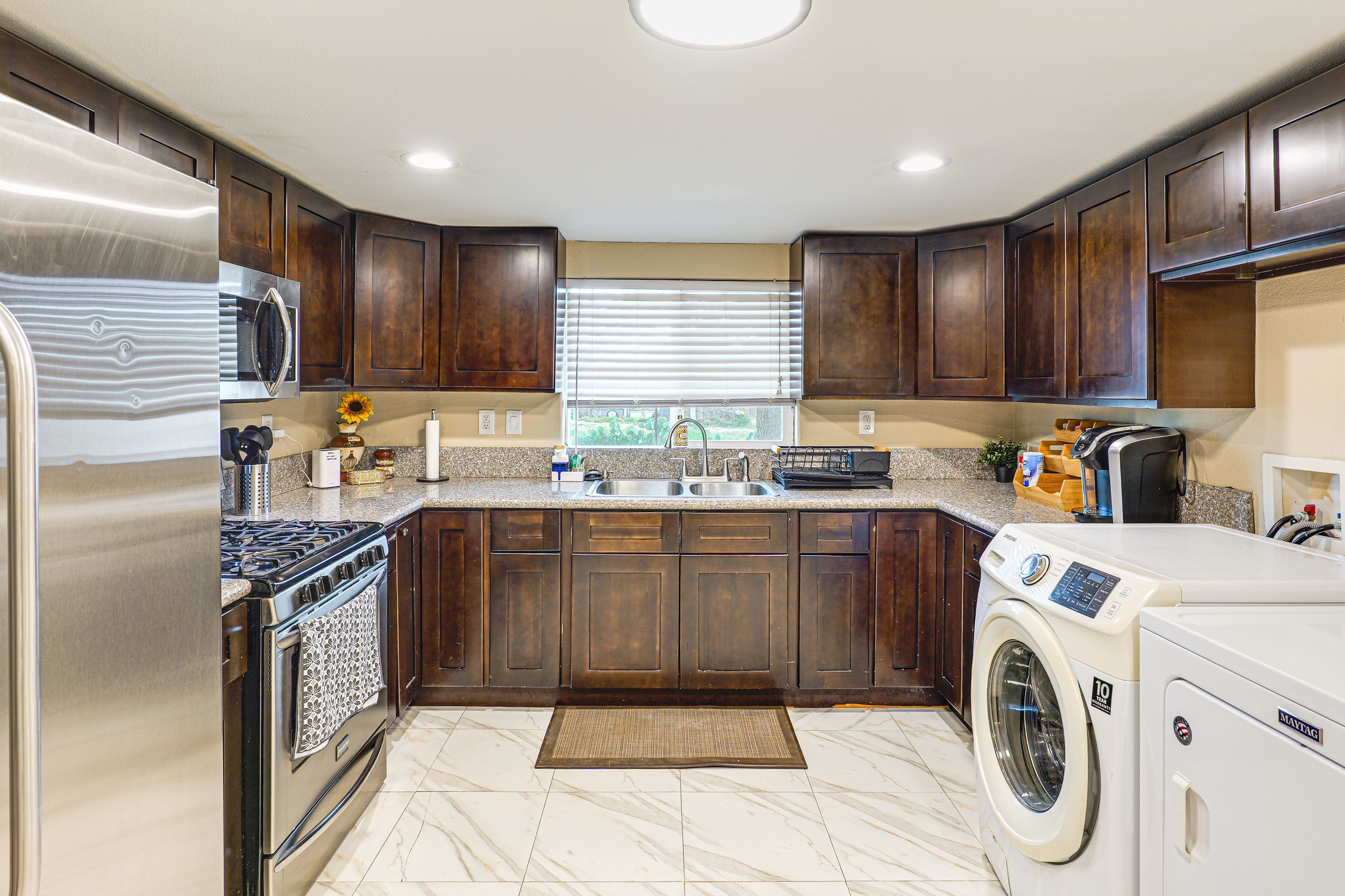 Property Interior | Single-Story Home | Free WiFi | Central A/C & Heating