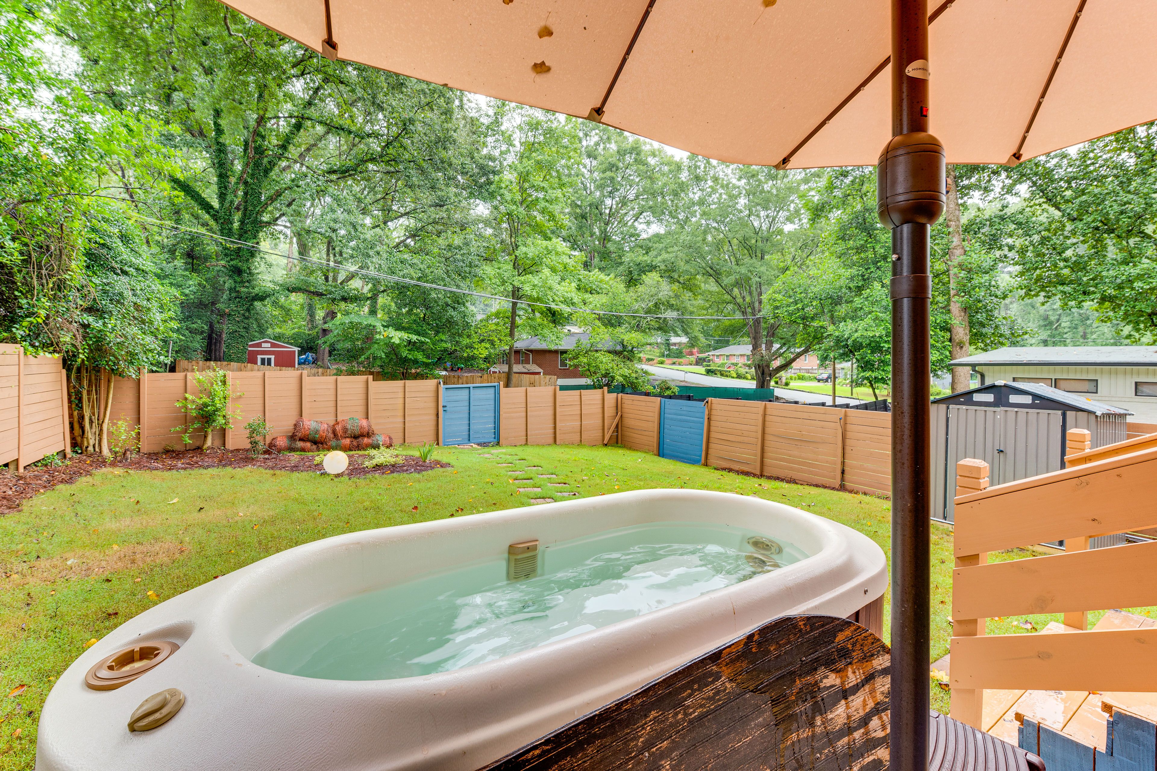 Property Exterior | Private Patio | Fenced-In Yard