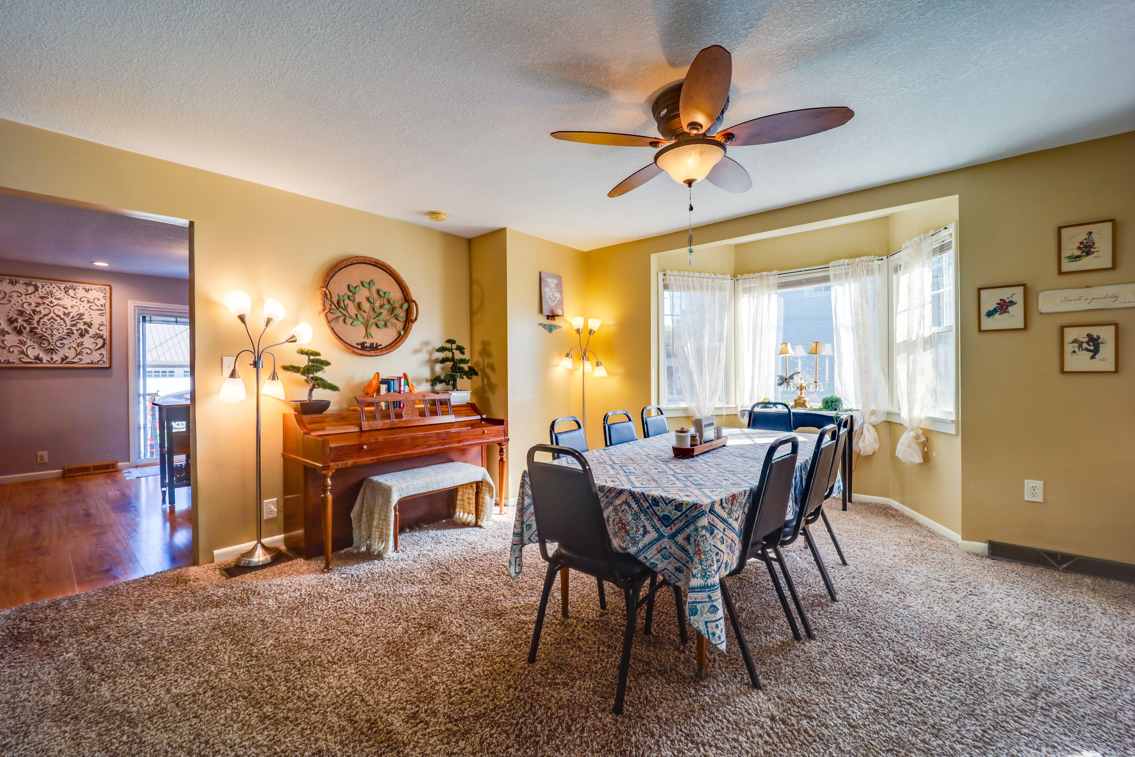 Dining Space | Dishware/Flatware | Central A/C & Heat | 1st Floor