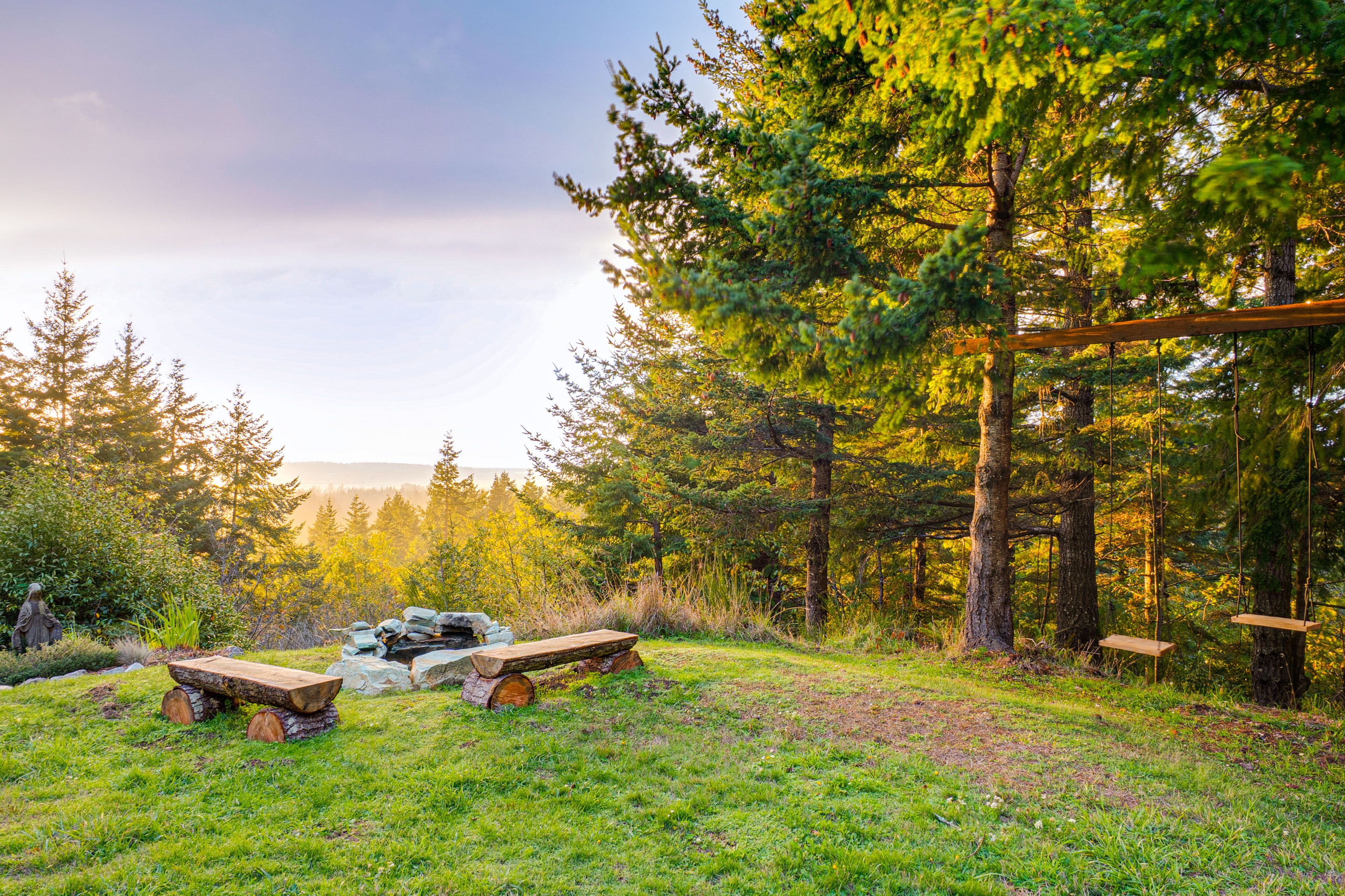 Yard | Wood-Burning Fire Pit | Swing Set