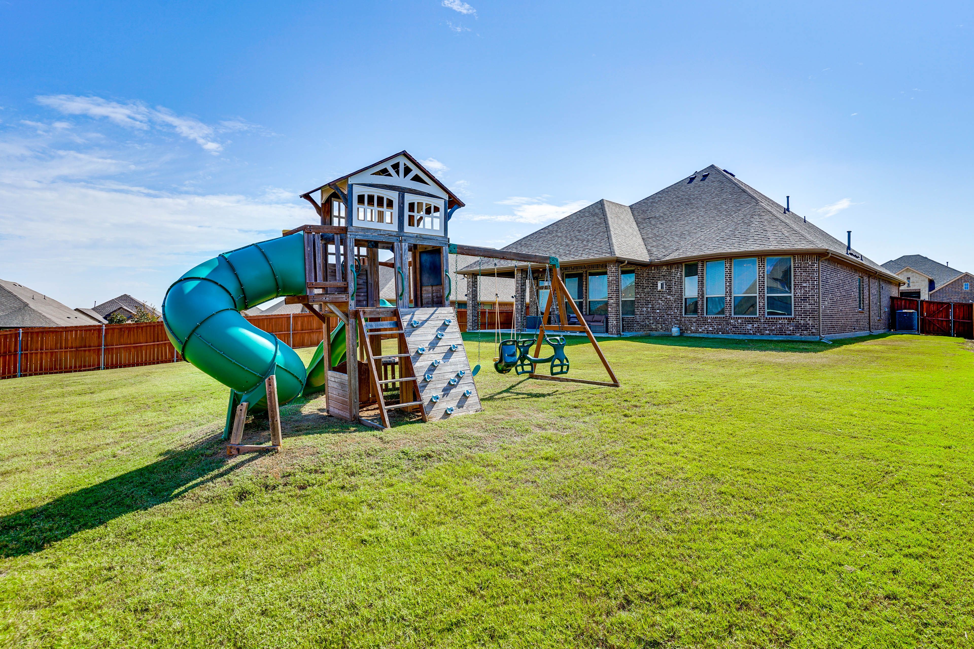 Fenced Backyard | Children's Playset