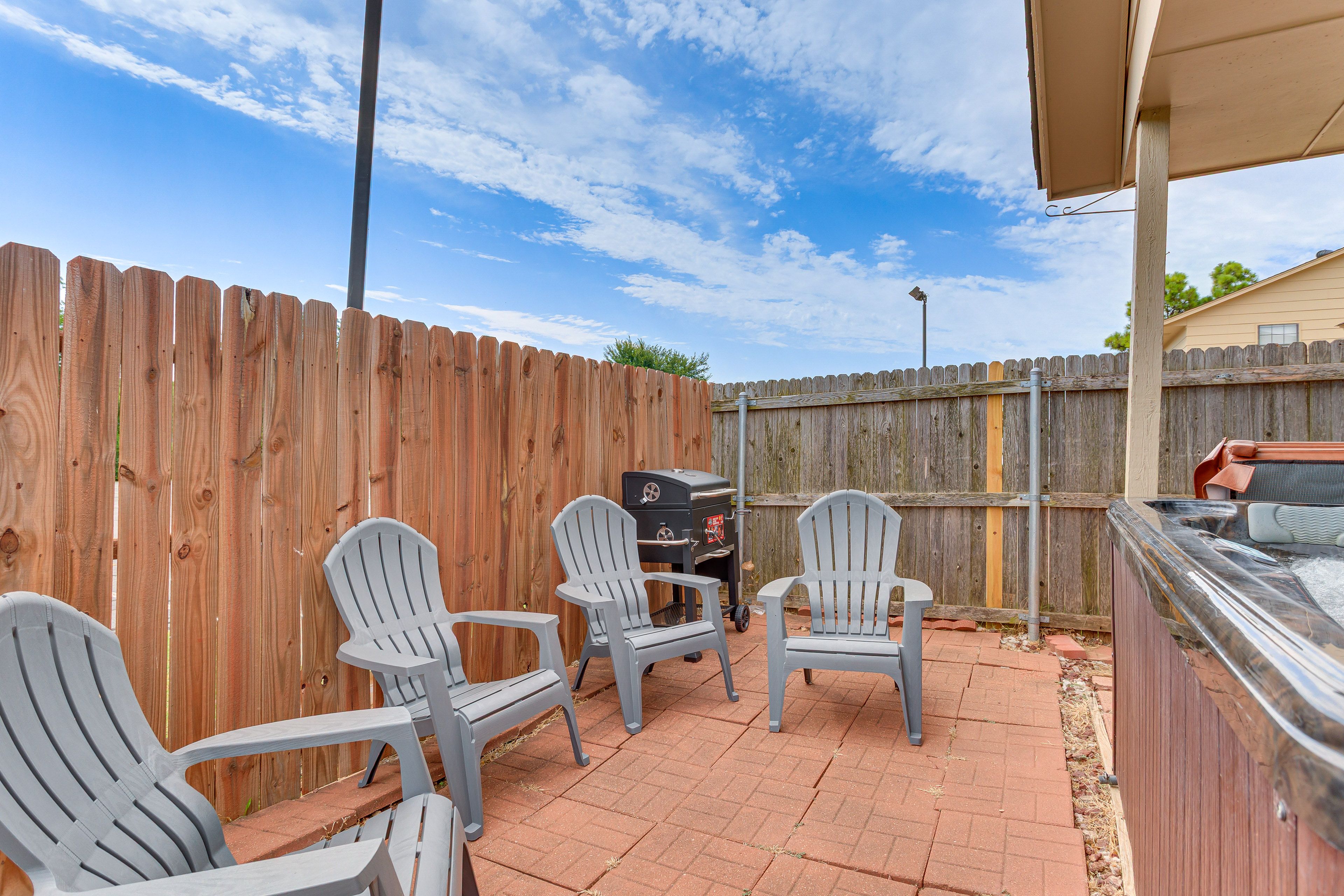 Charcoal Grill | Fenced-In Yard w/ Seating