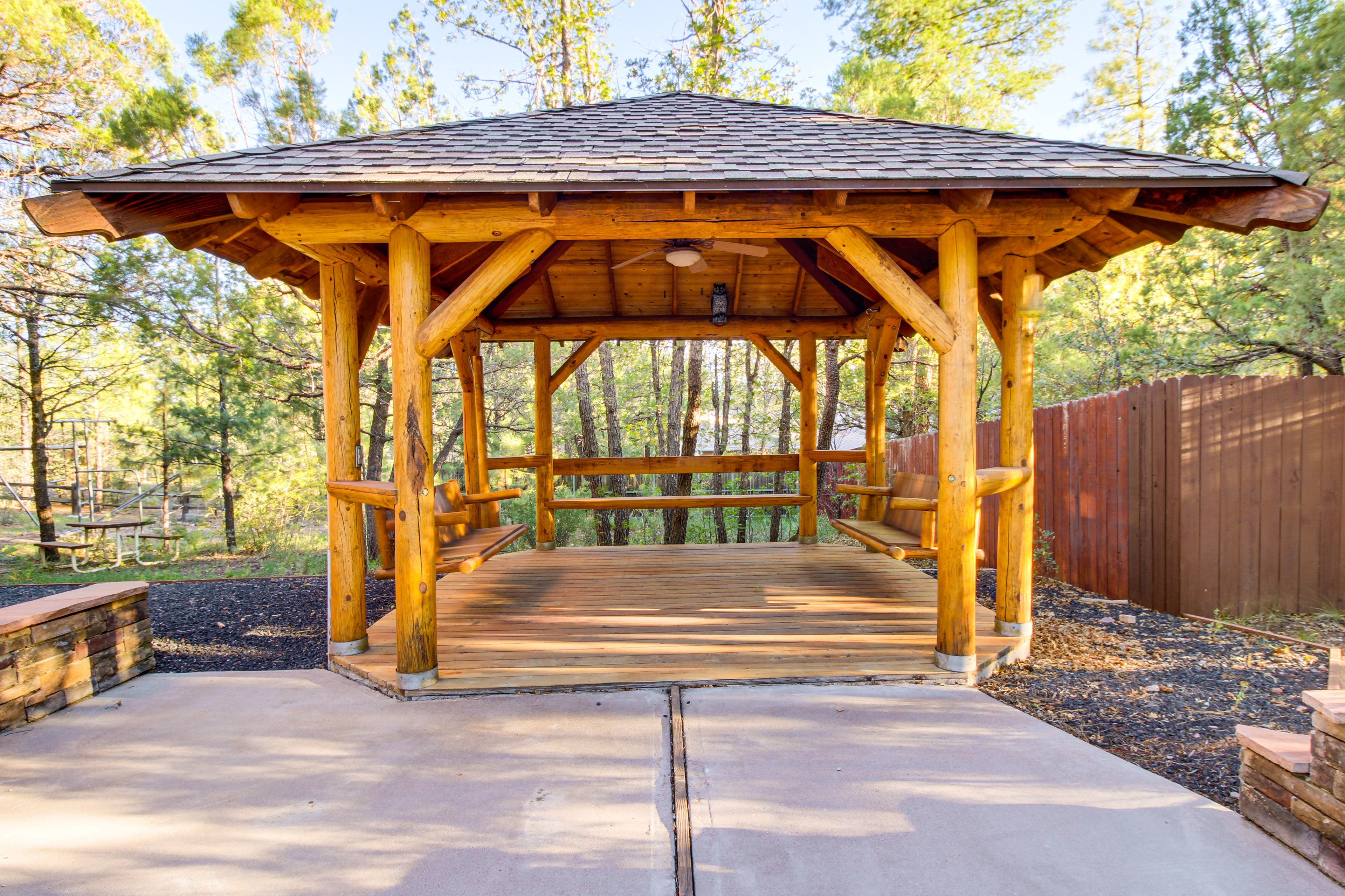 Gazebo w/ Bench Swings