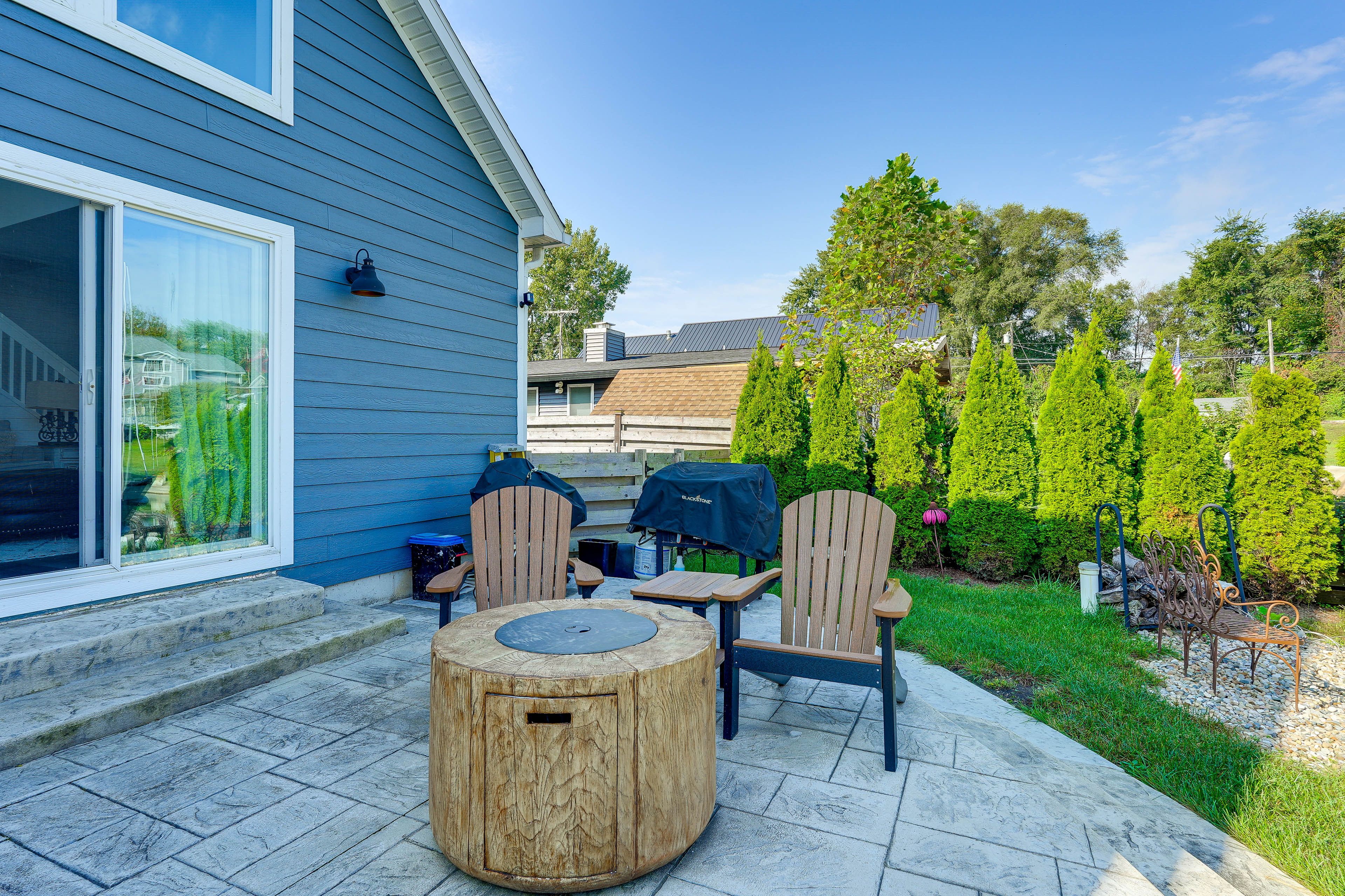 House Exterior | Furnished Patio | Dining Area | 2 Grills | Gas Fire Pit