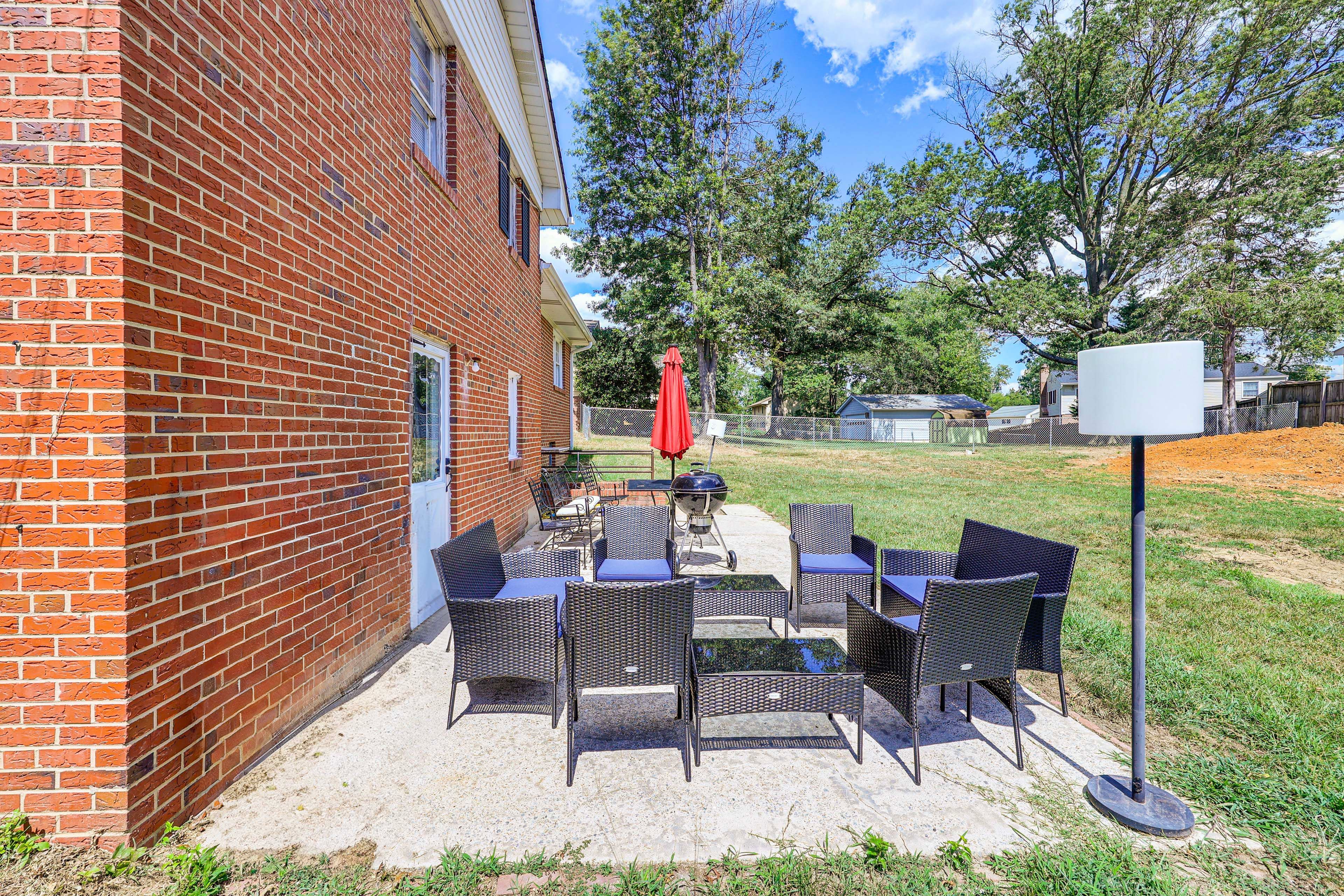 Private Patio | Seating | Charcoal Grill | Dining Area