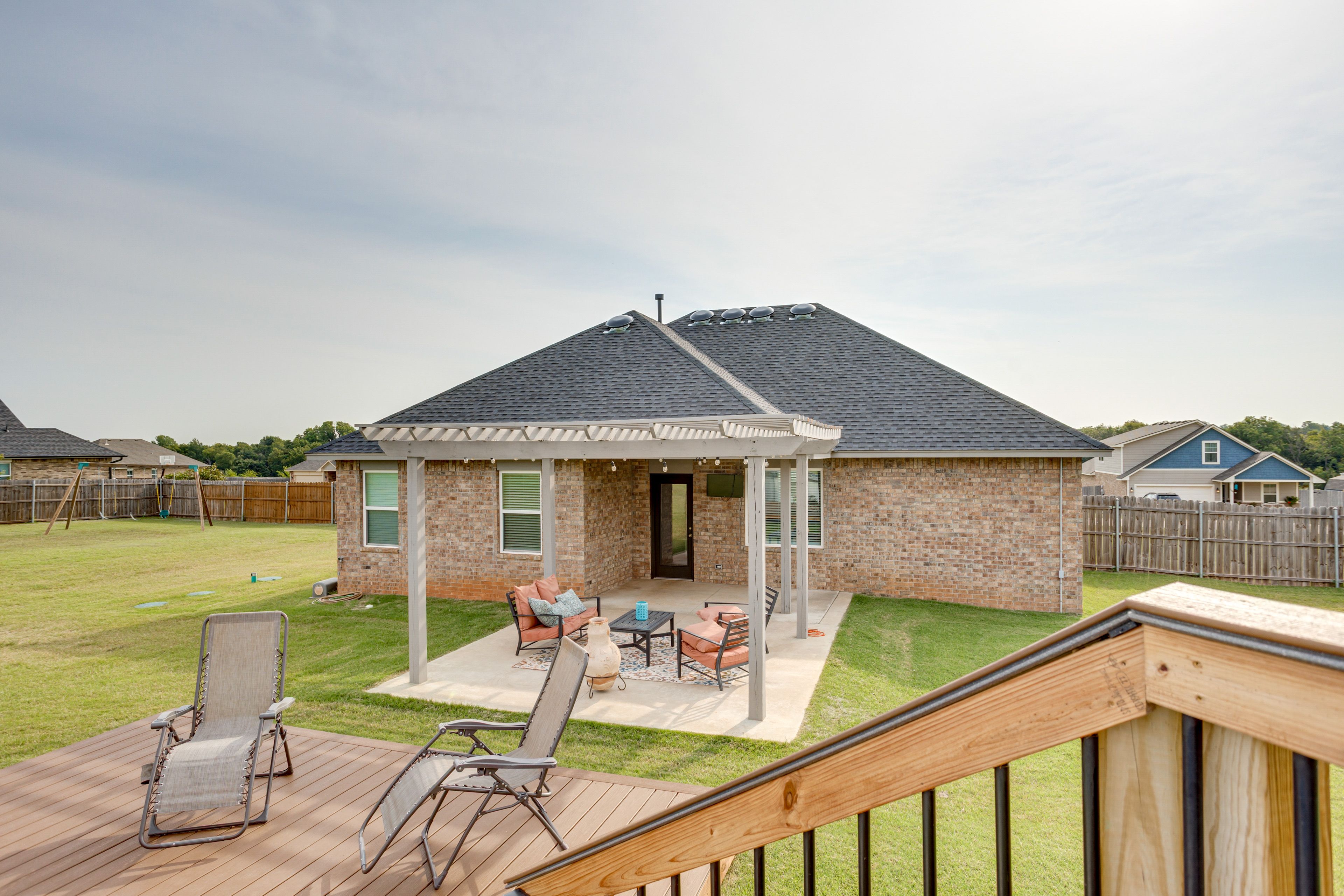 Private Backyard | Above-Ground Pool | Children's Swing Set