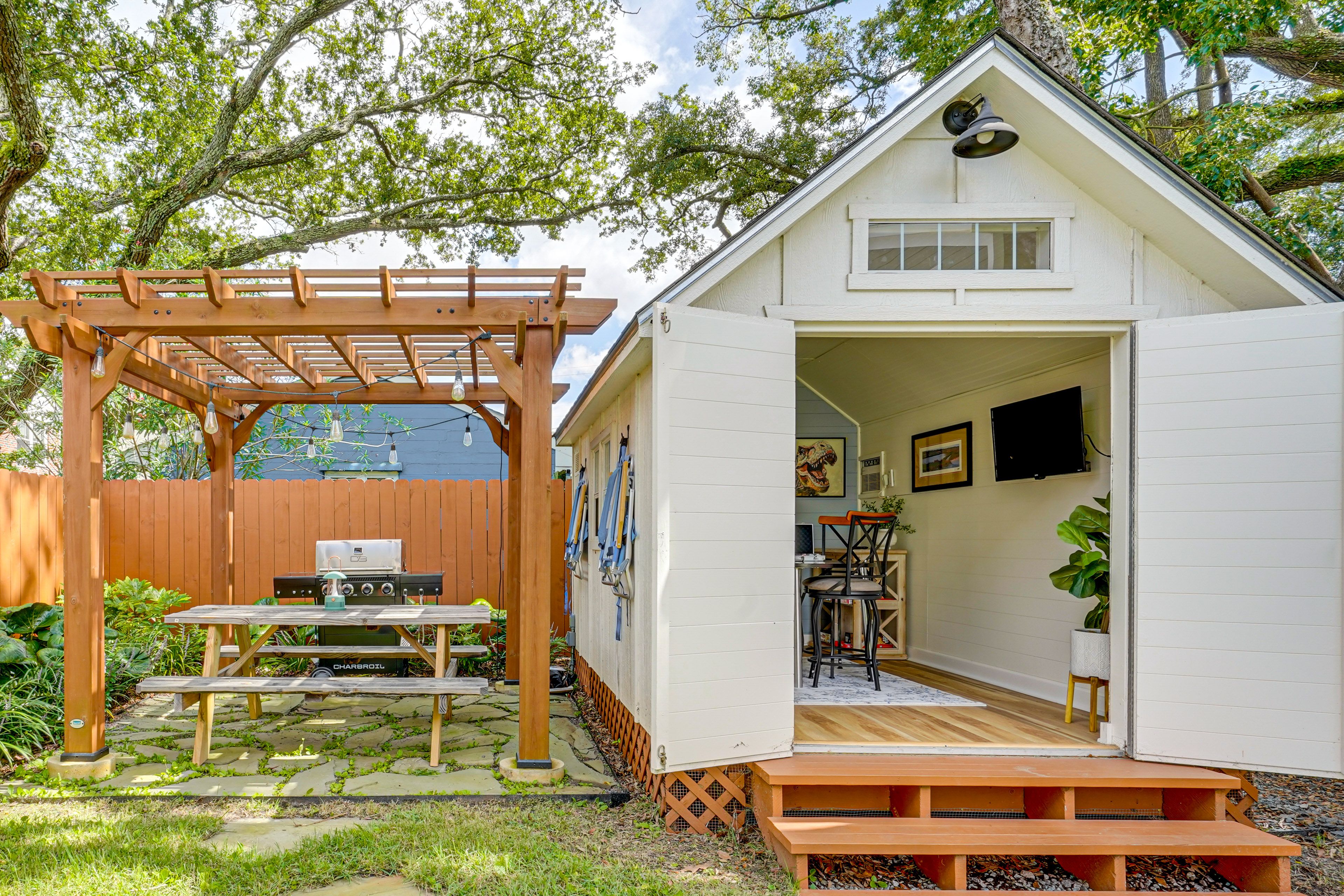 Private Backyard Area | Game Room | Cornhole