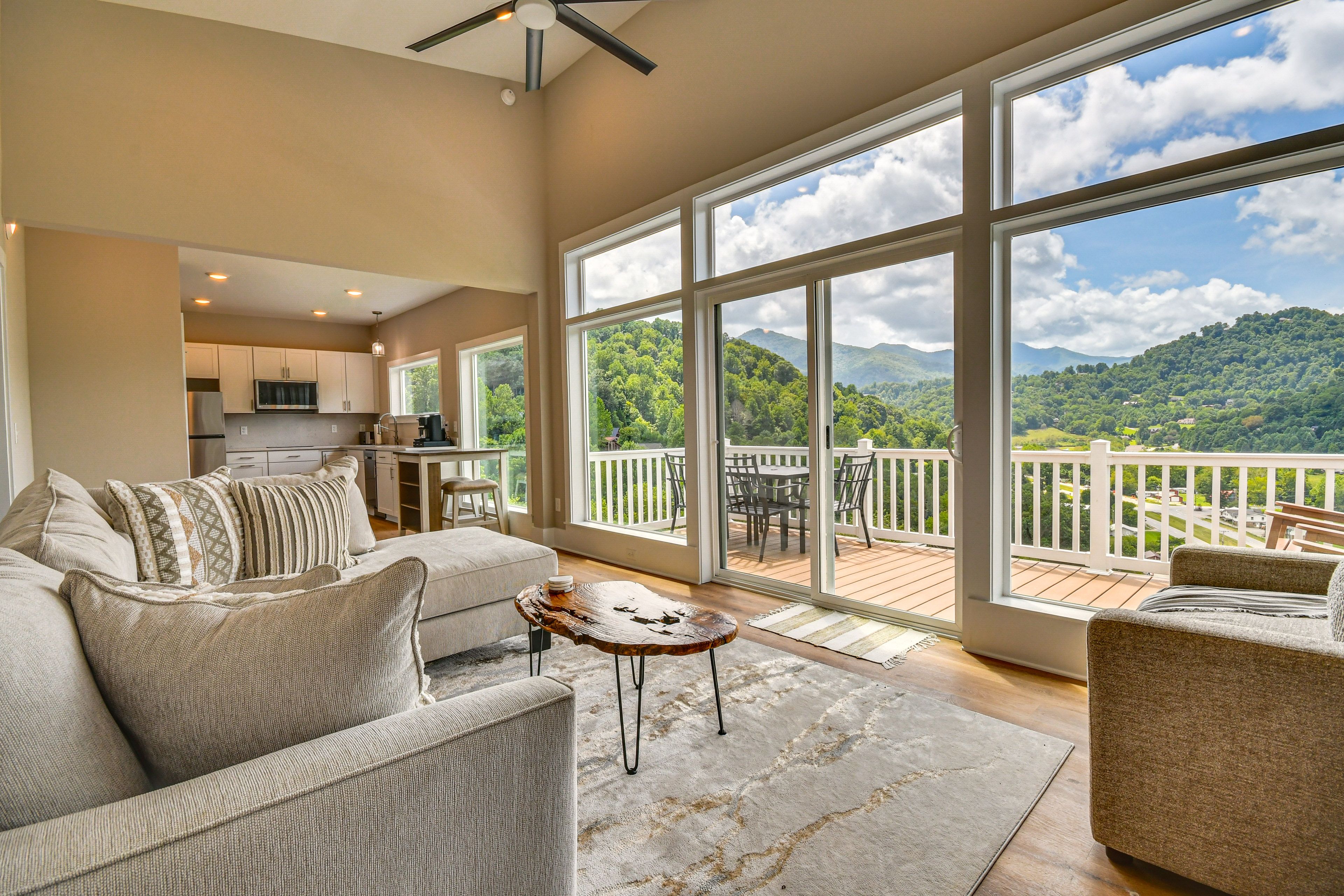 Maggie Valley Vacation Rental | 2BR | 2BA | 900 Sq Ft | Stairs Required