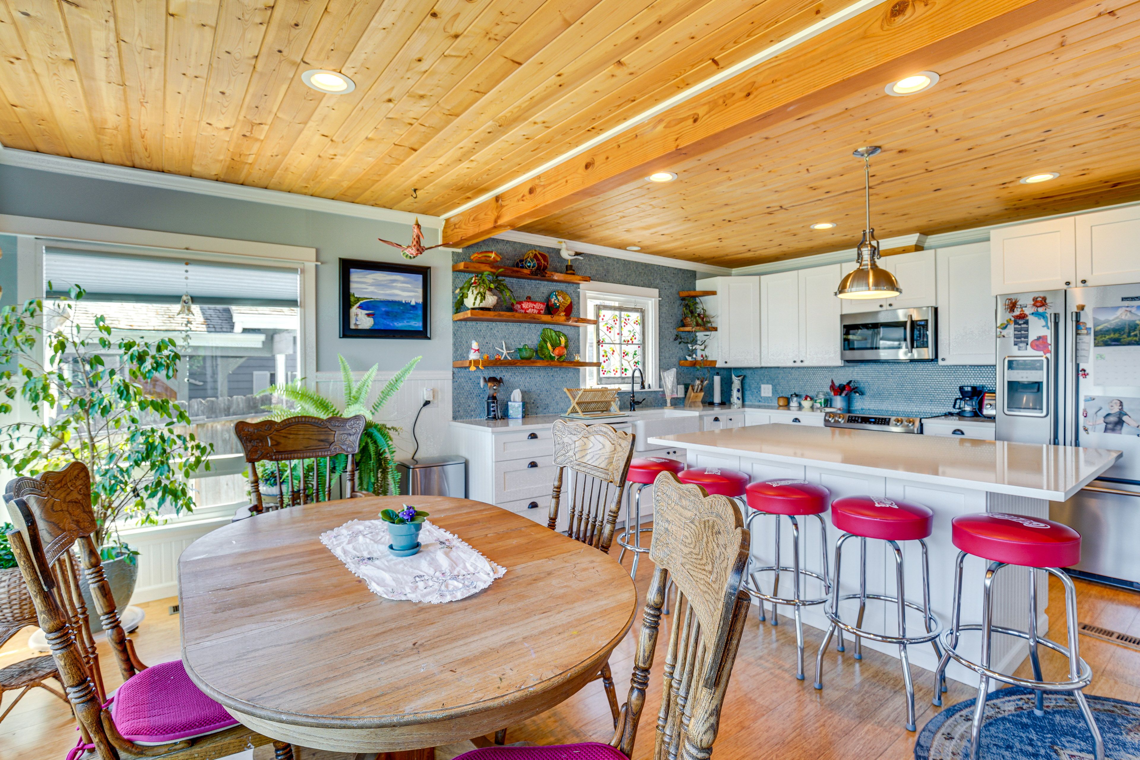 Dining Area | Panoramic Water Views | Open Floor Plan