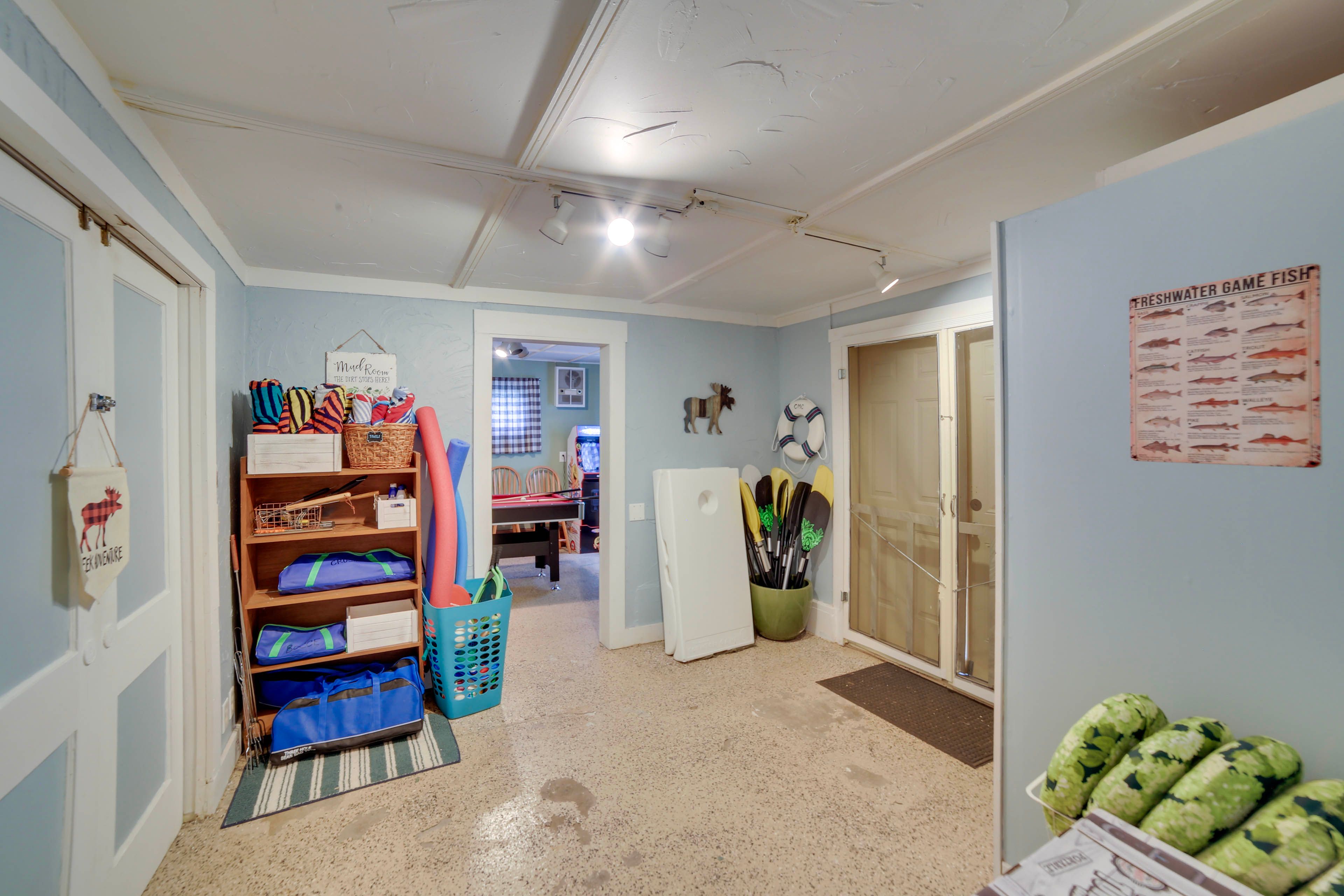 Storage Room | Lake Gear & Yard Games Provided