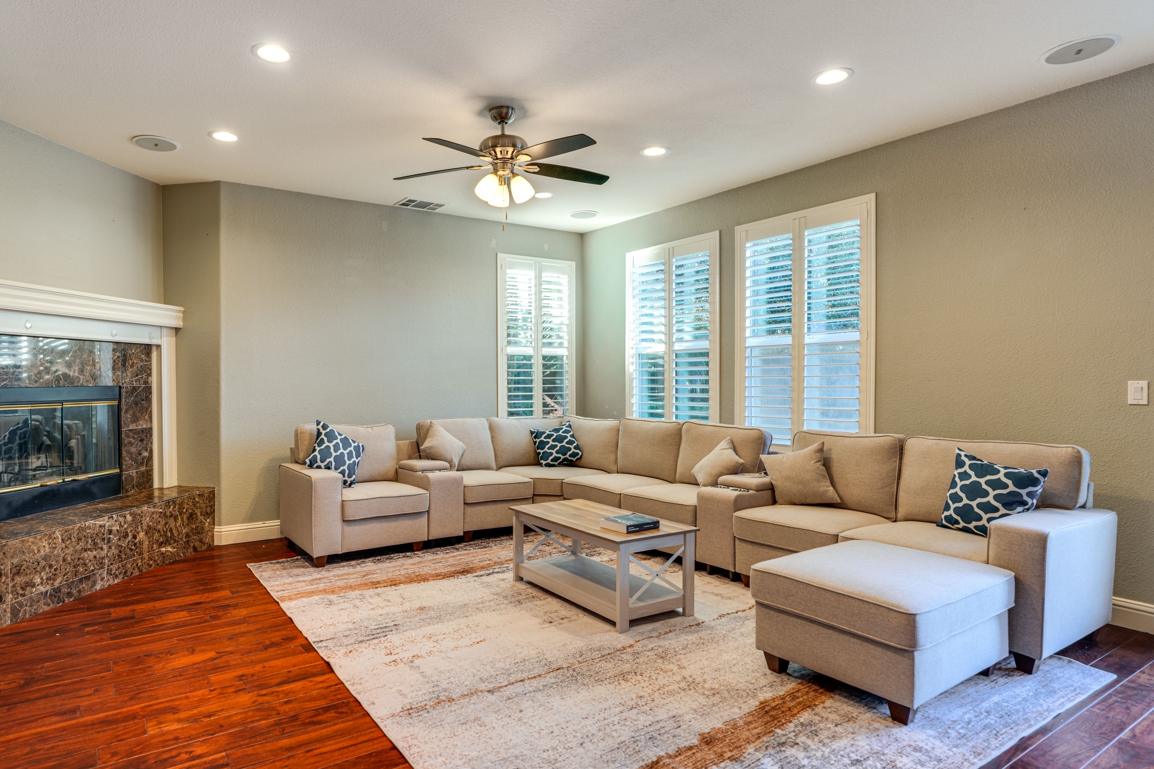 Living Room | 1st Floor | Board Games | Books | Fireplace (Decorative Only)