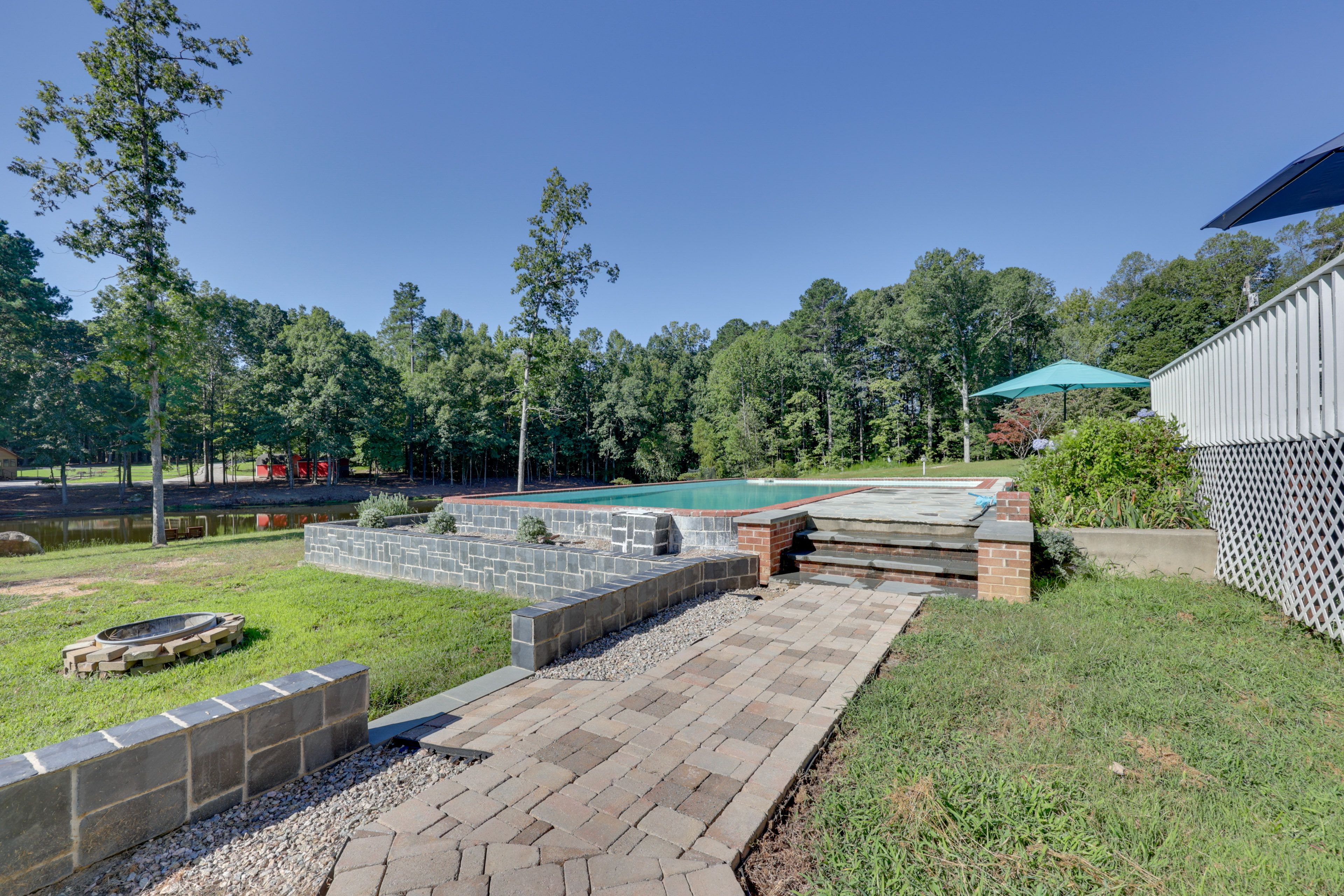 Backyard | Fire Pit | Shared Fishing Pond
