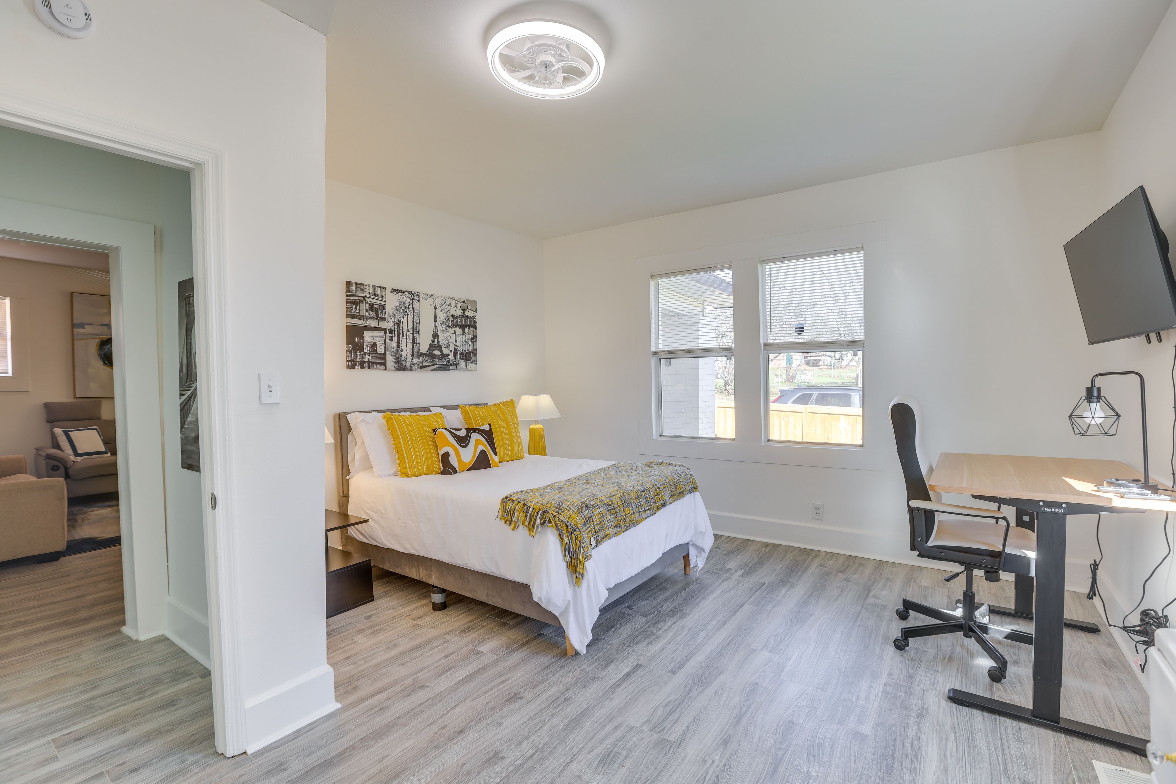 Bedroom 1 | Queen Bed | Workspace