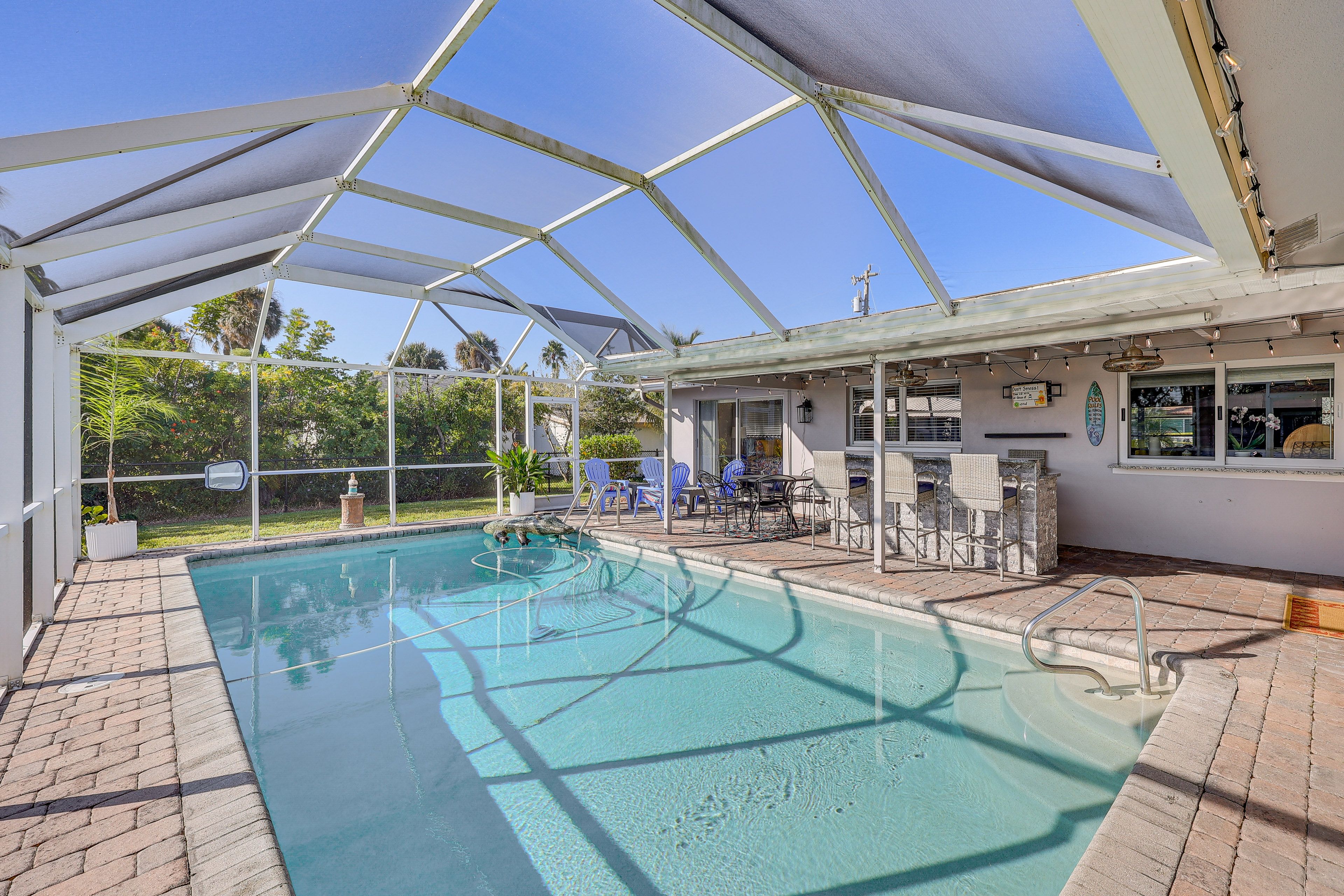 North Fort Myers Vacation Rental | 3BR | 2BA | 1,779 Sq Ft | 2 Steps to Access