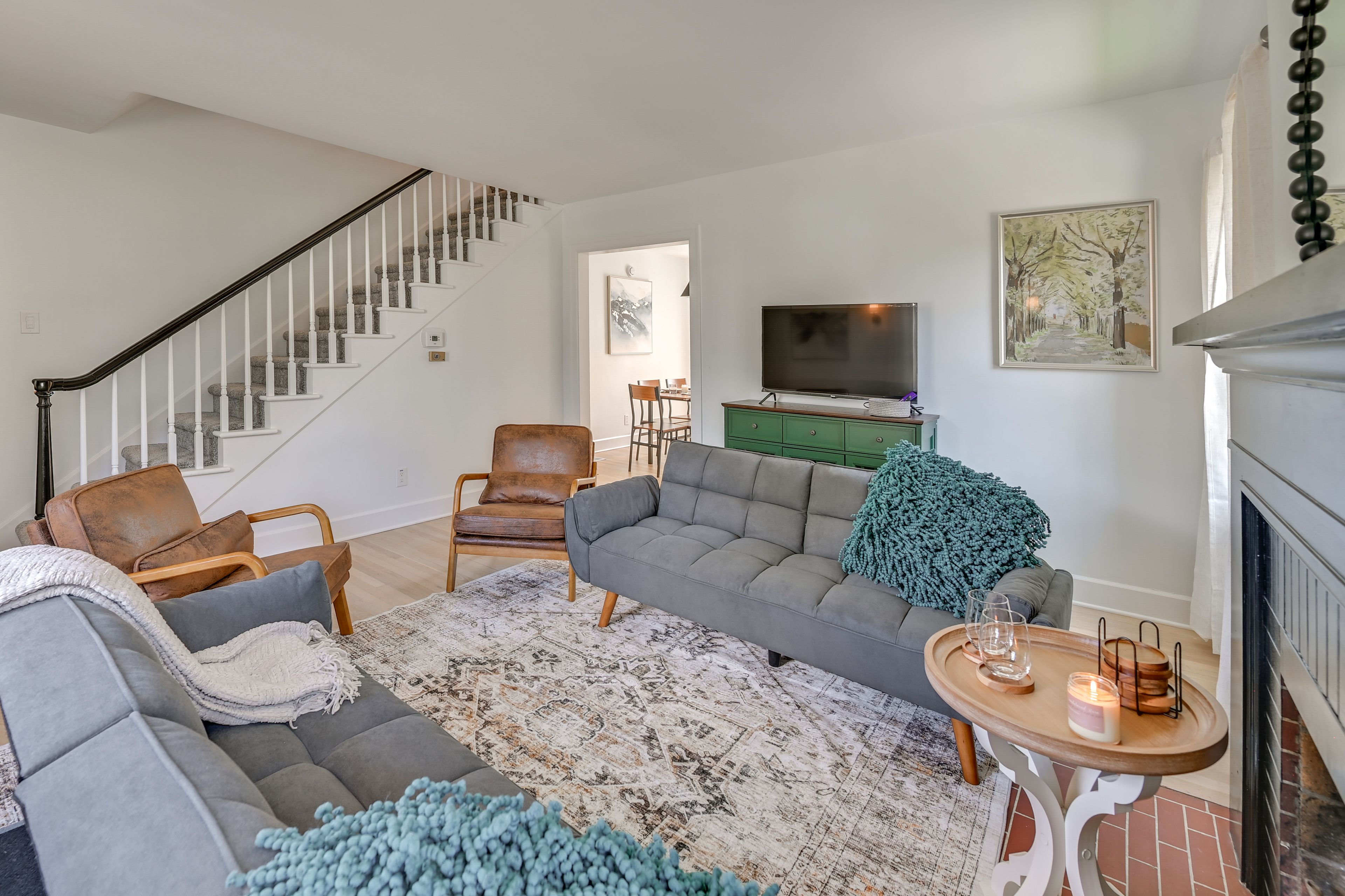 Property Interior | 3-Story Home | Free WiFi | Central A/C & Heating