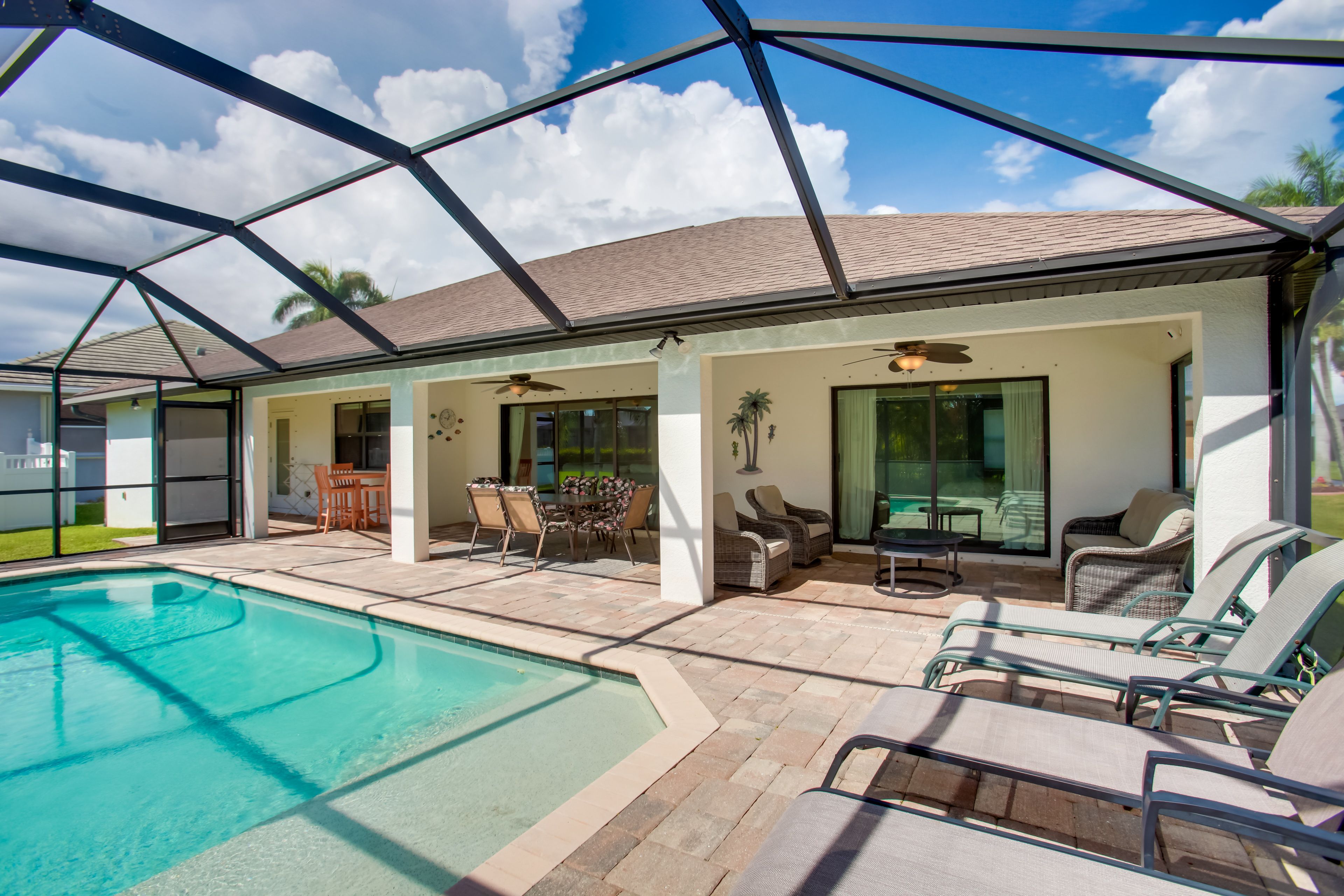 Cape Coral Vacation Rental | 4BR | 2.5BA | 2,000 Sq Ft | 1 Step to Enter