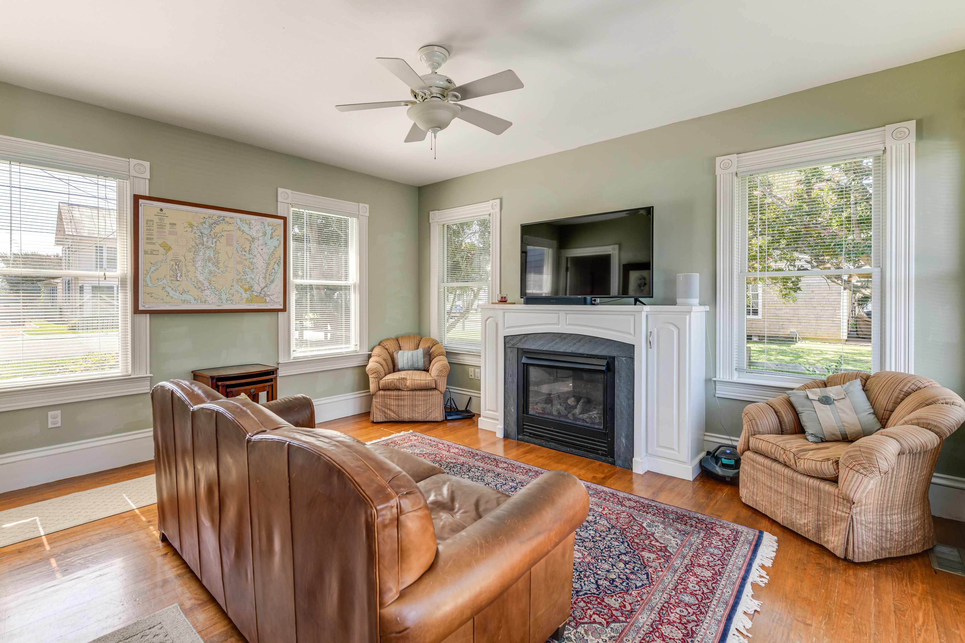 Living Room | Smart TV | Gas Fireplace | Queen Sleeper Sofa