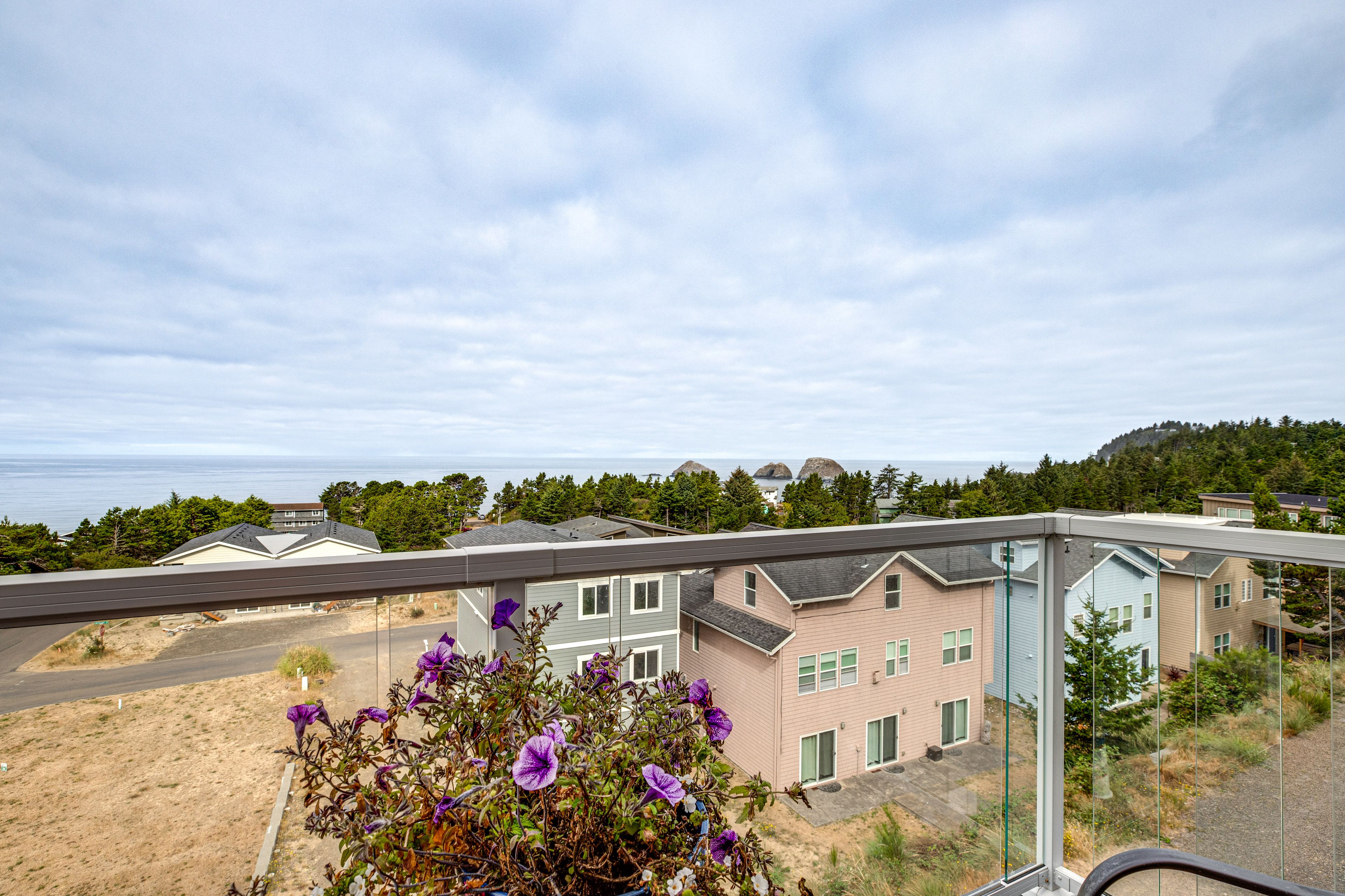 Balcony | Three Arch Rocks & Ocean Views