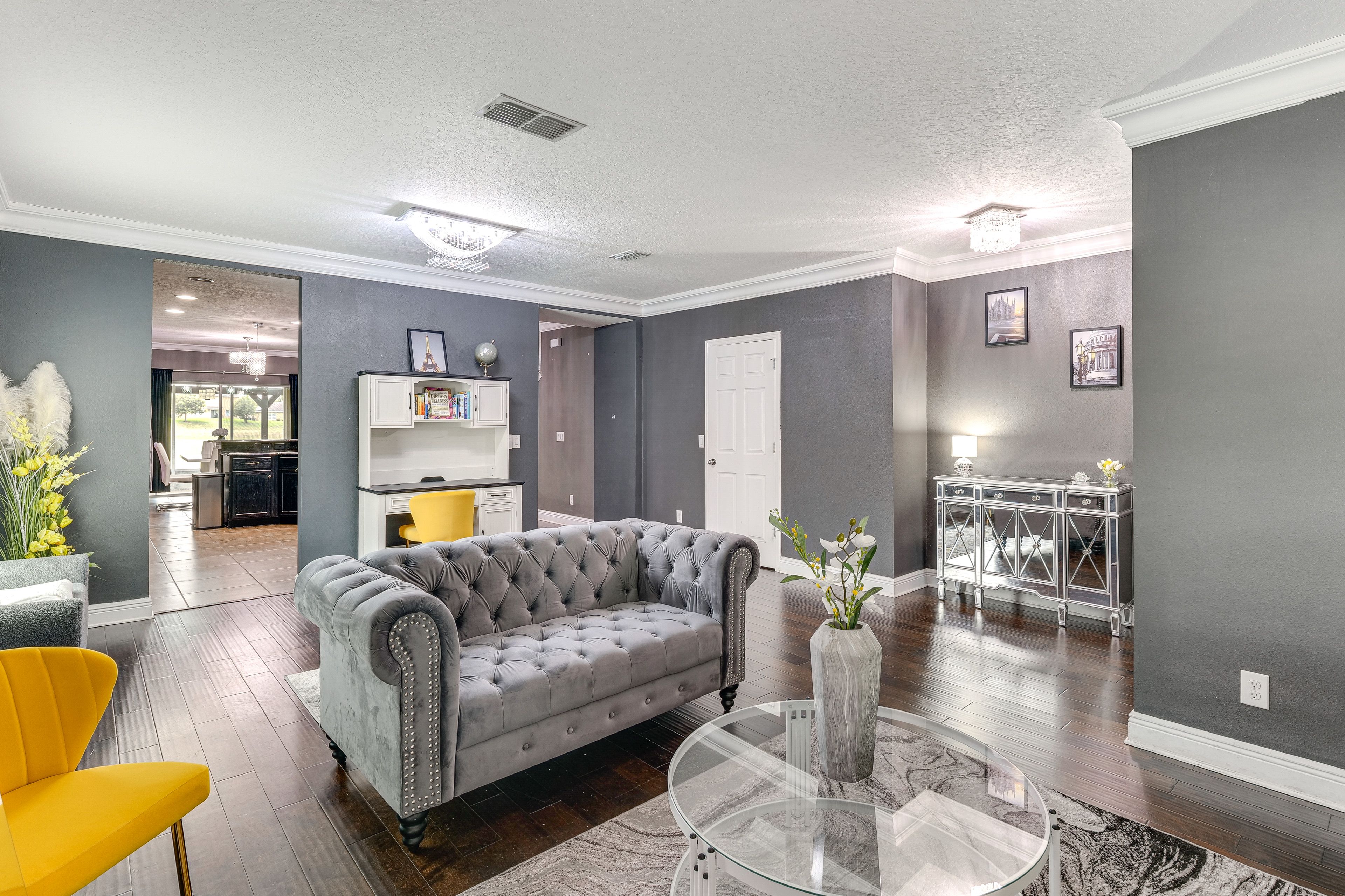 Family Room | 1st Floor | Central Heating & A/C | Desk