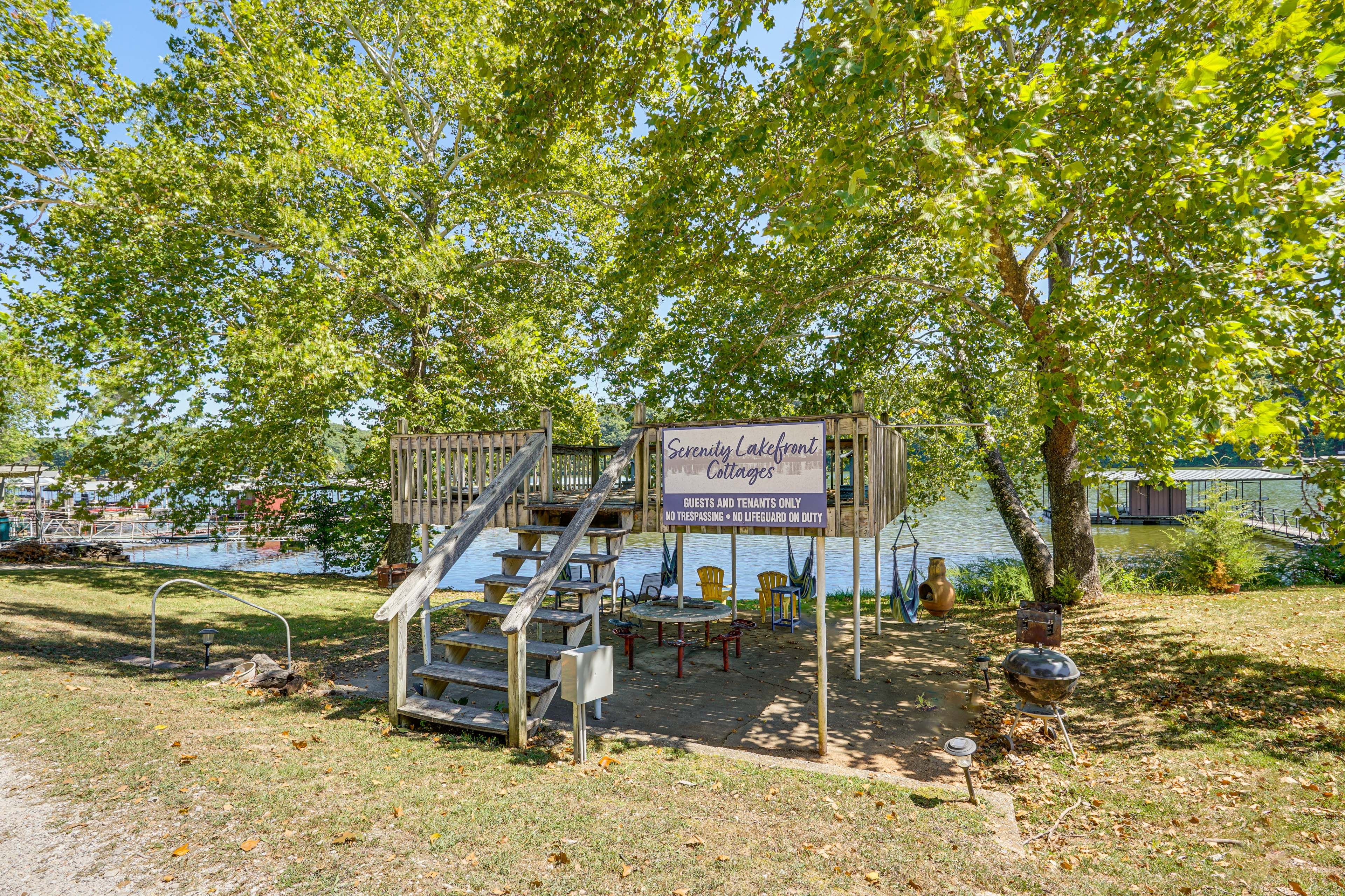 Serenity Lakefront Cottages | Shared Amenities