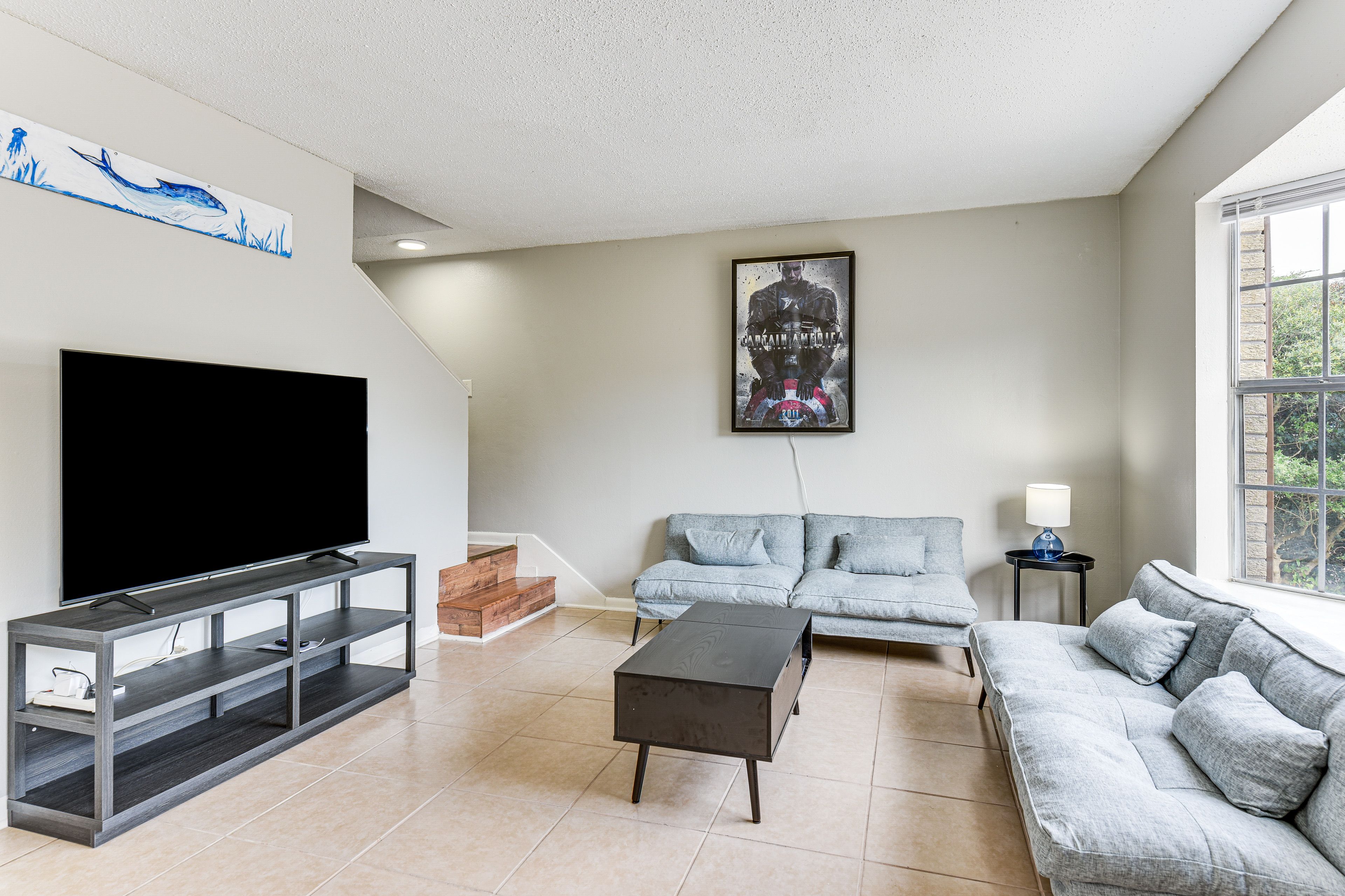 Living Room | 1st Floor | 2 Futons | Smart TV