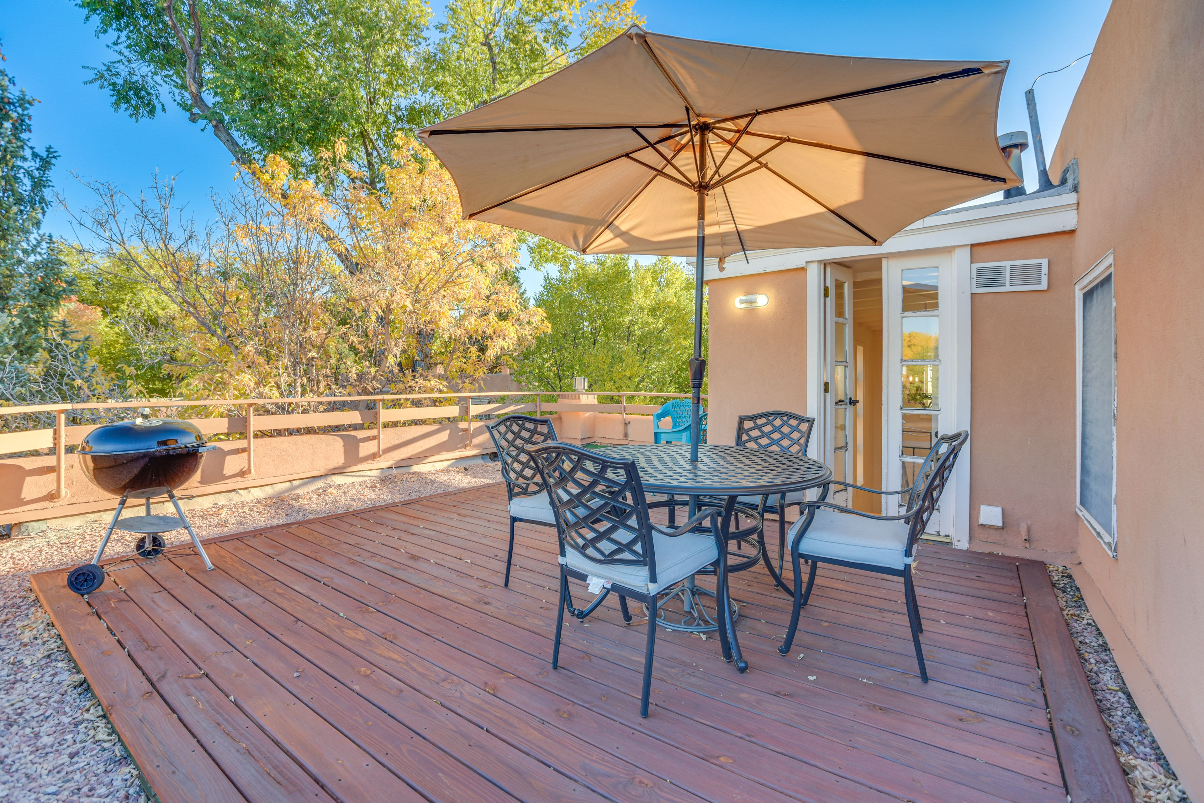 Private Deck | Outdoor Dining Area | Gas Grill | 2-Story Home
