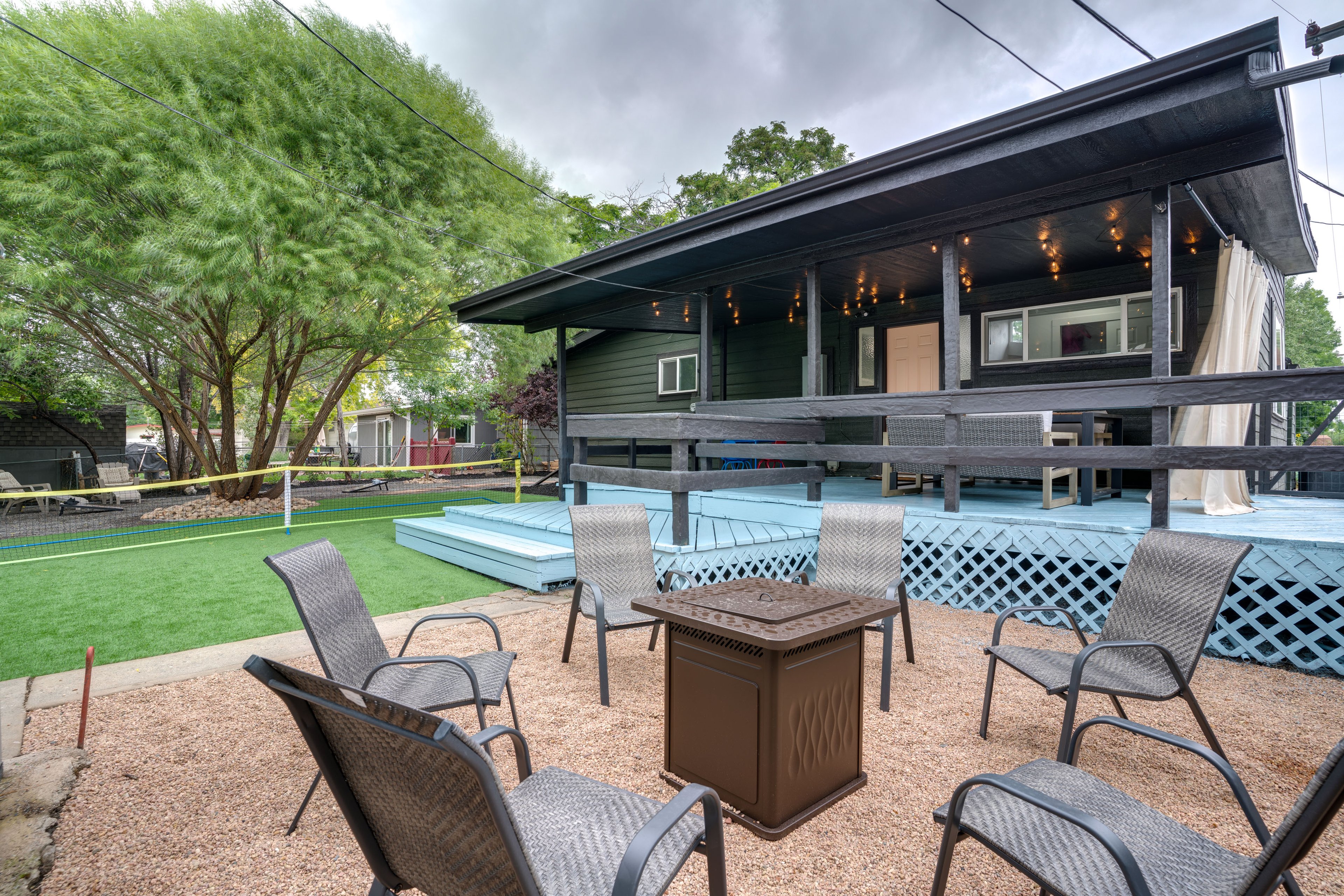 Exterior | Fire Pit Table w/ Seating | Private Yard | Pickleball Net