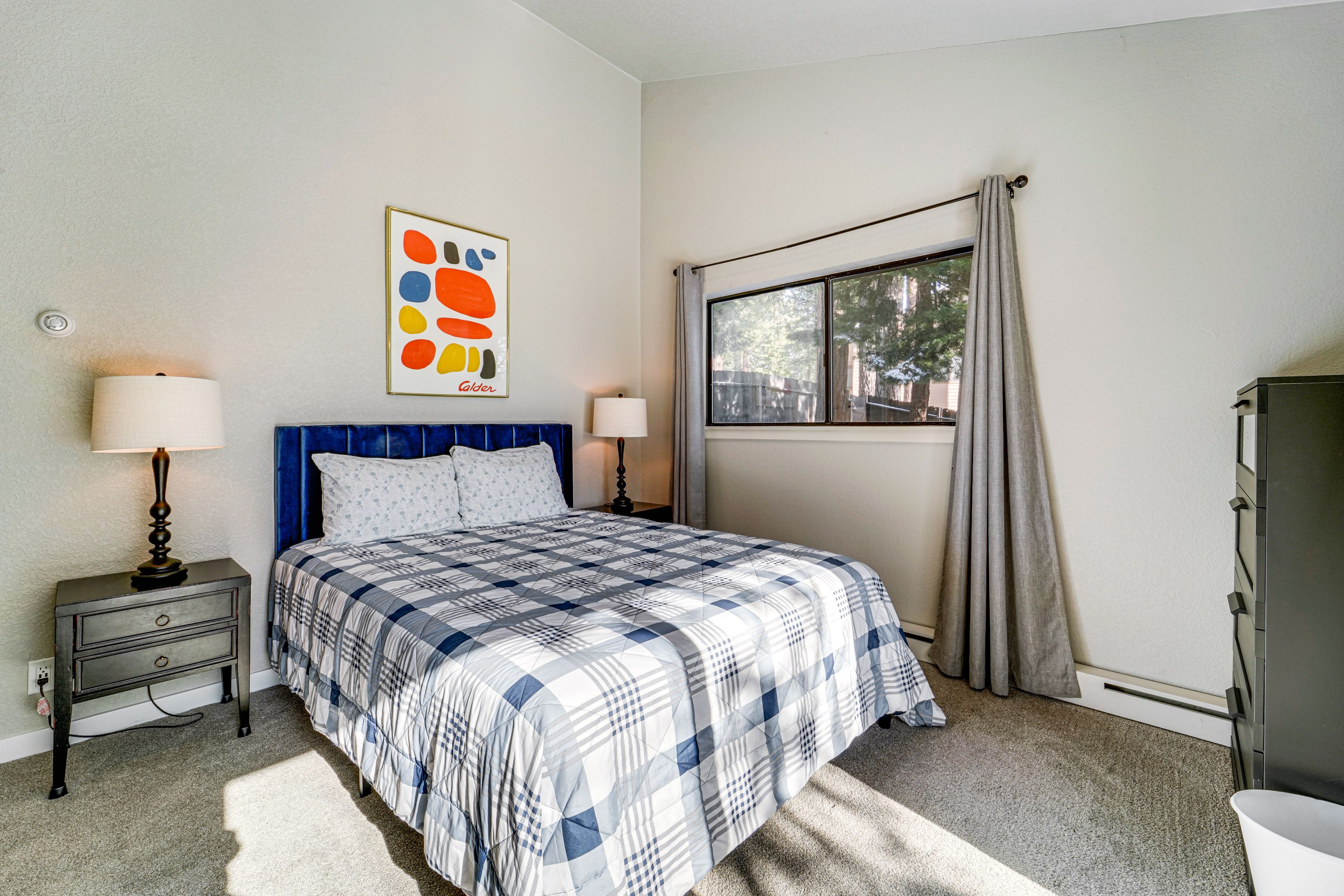 Bedroom 1 | Queen Bed | Main Floor | Linens Provided | Deck Access