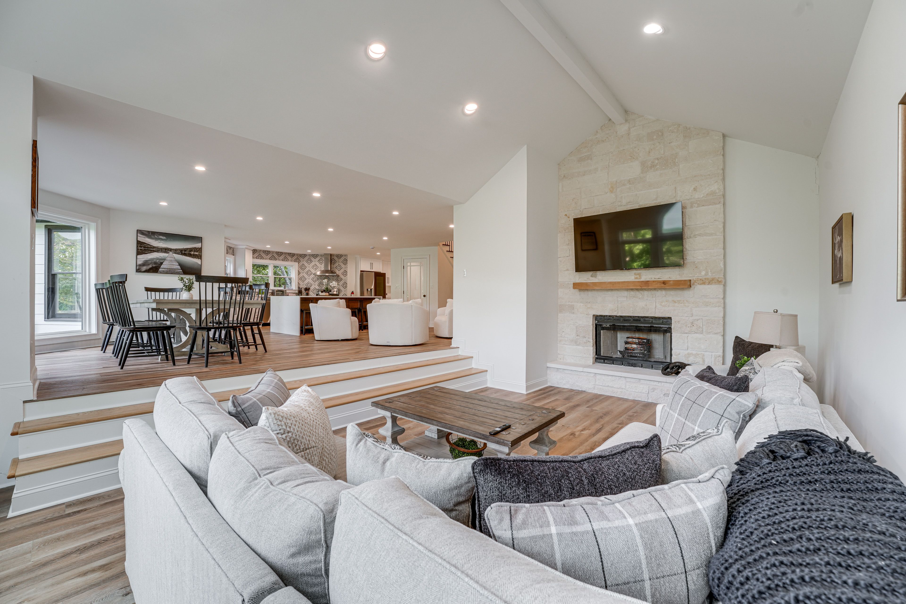 Main Living Room | Main Floor | Gas Fireplace | Smart TV