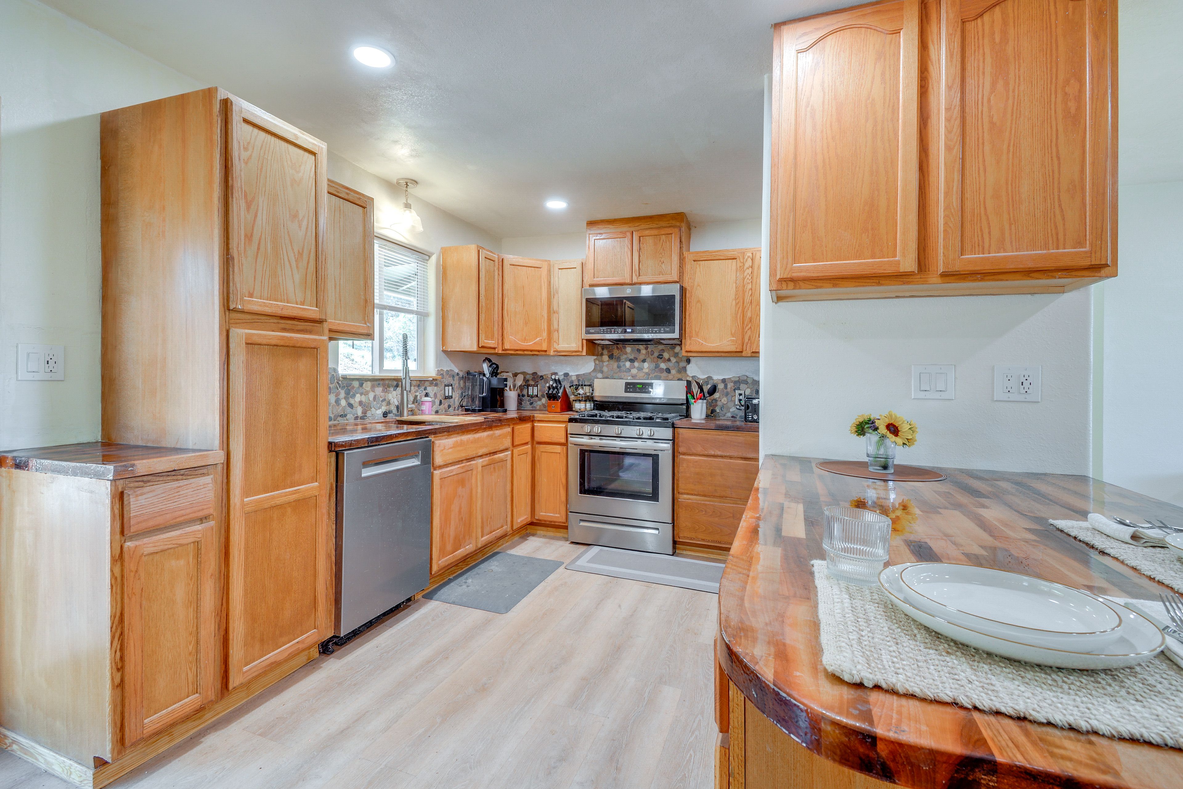 Kitchen | Central Heating & A/C | In-Unit Laundry