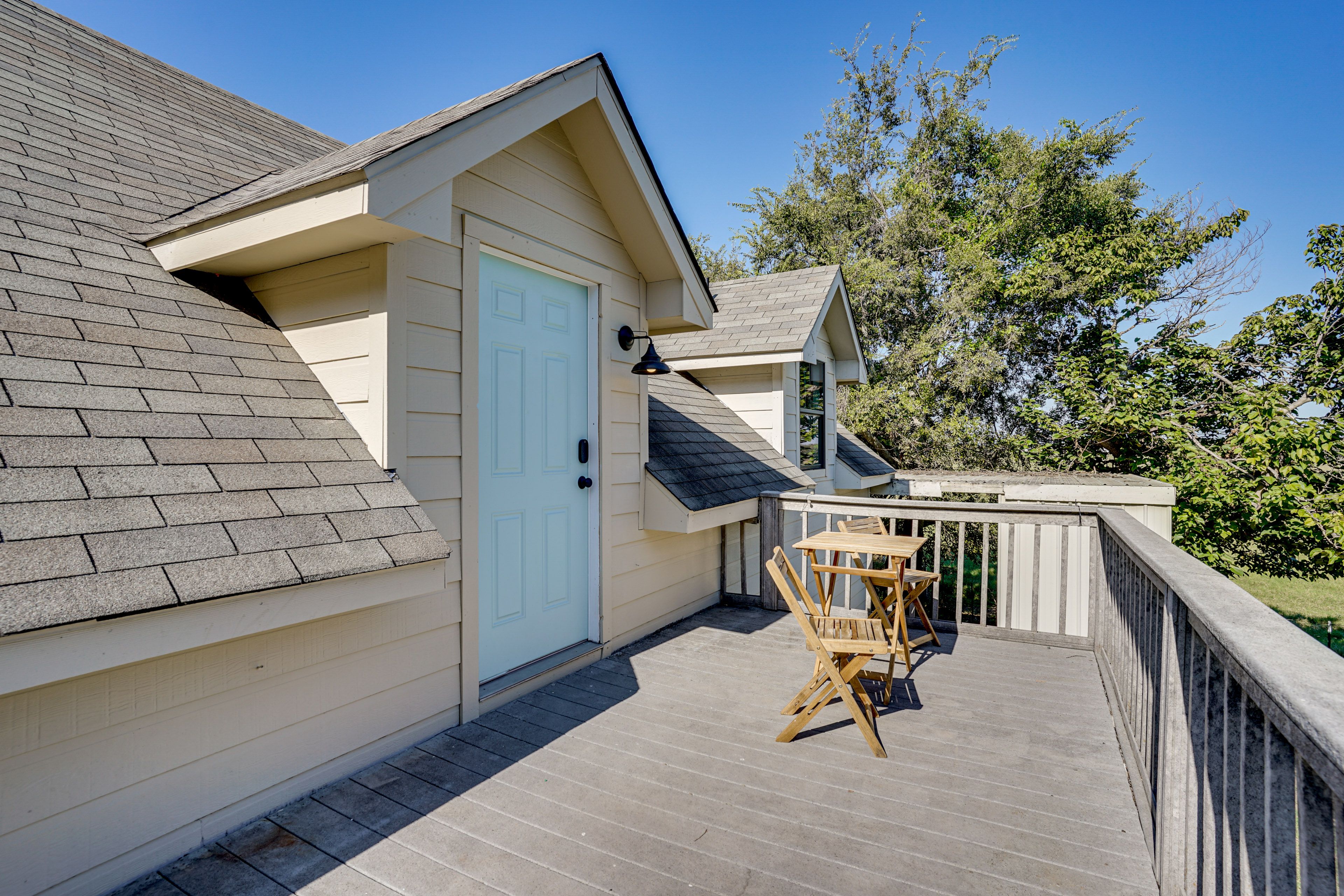 Balcony | Bistro Table | Farm Views