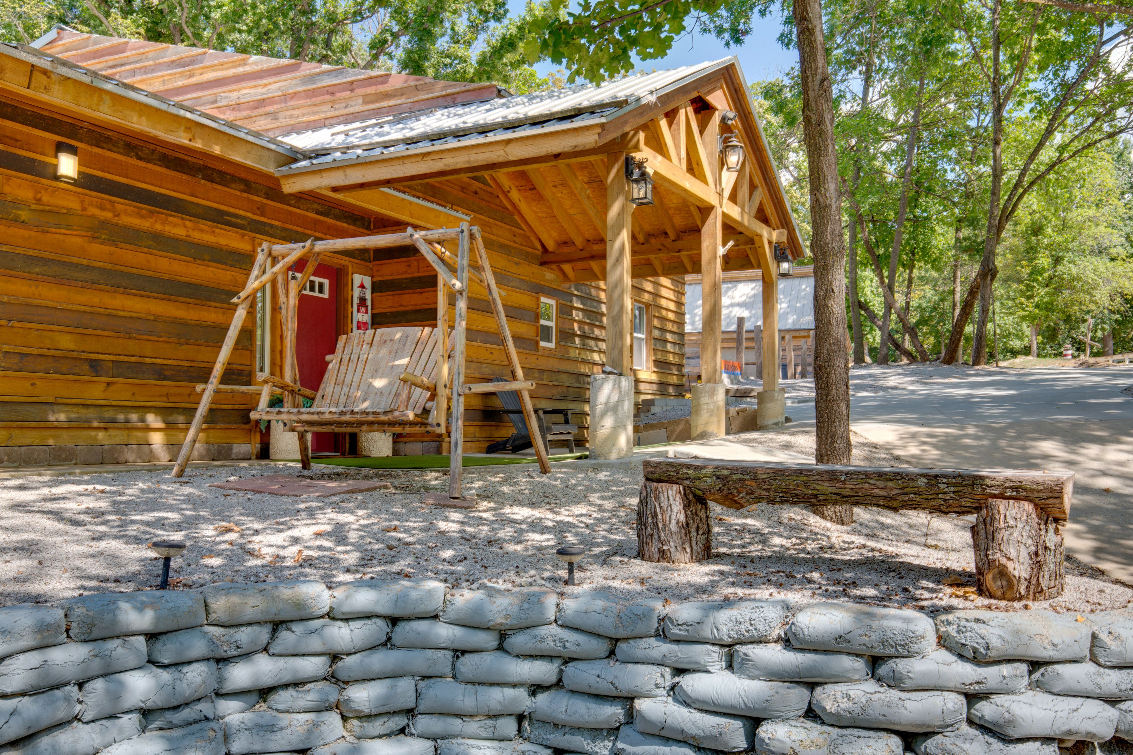 Cabin Exterior | Bench Swing