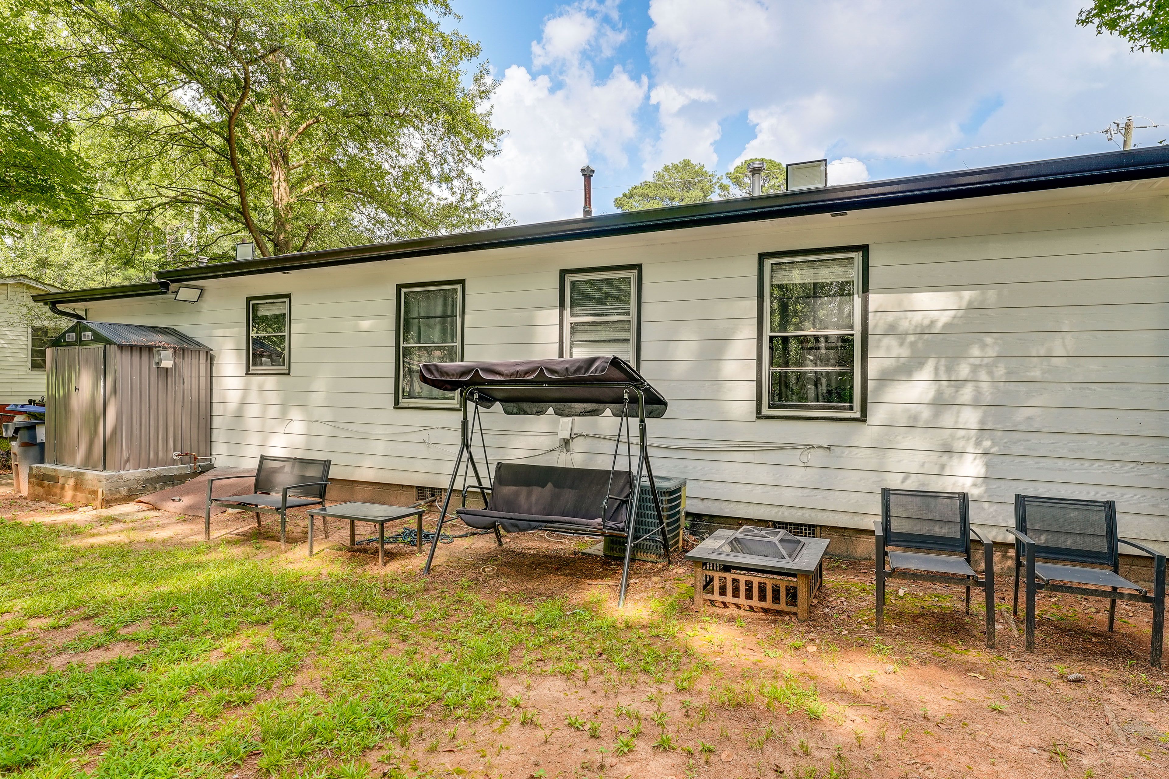 House Exterior | Private Backyard w/ Seating | Fire Pit