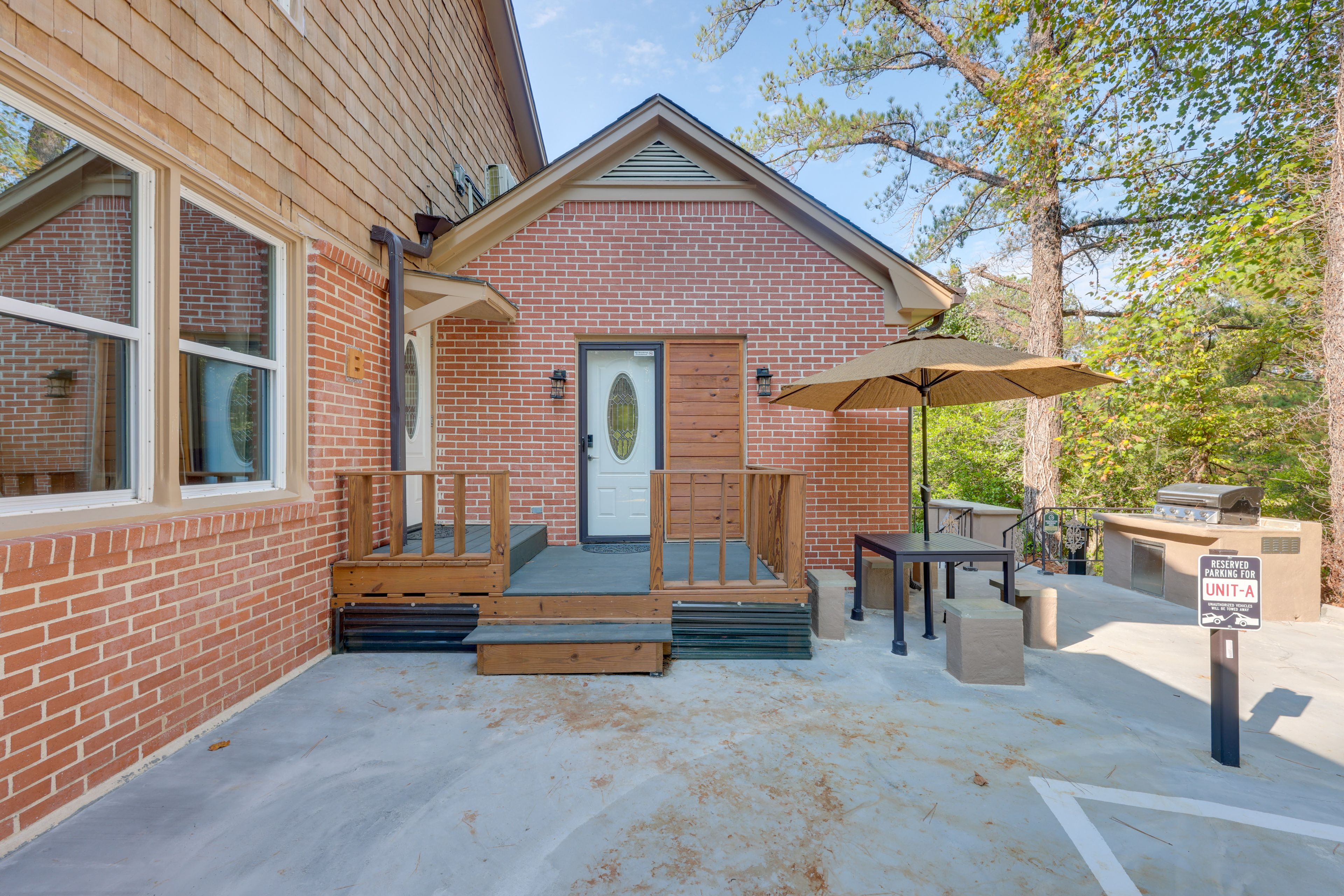 Unit Entrance | Shared Patio w/ Gas Grill | 9 Mi to UAB Campus