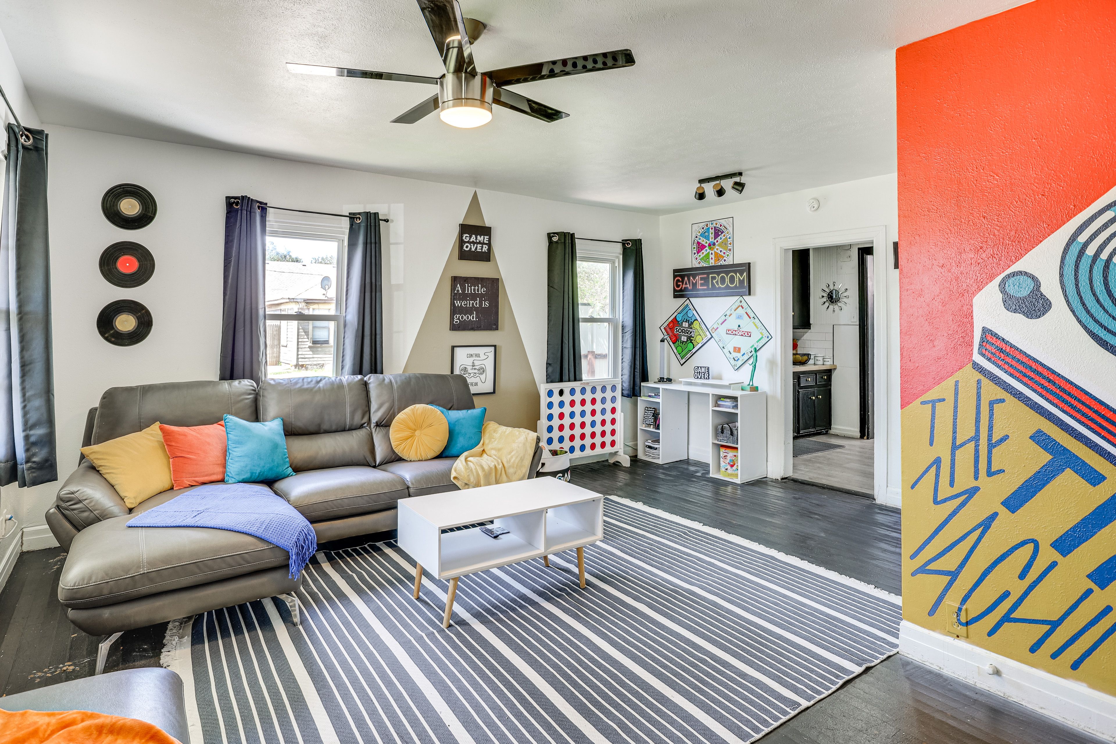 Living Area | TV | Board Games | Video Arcade Machine