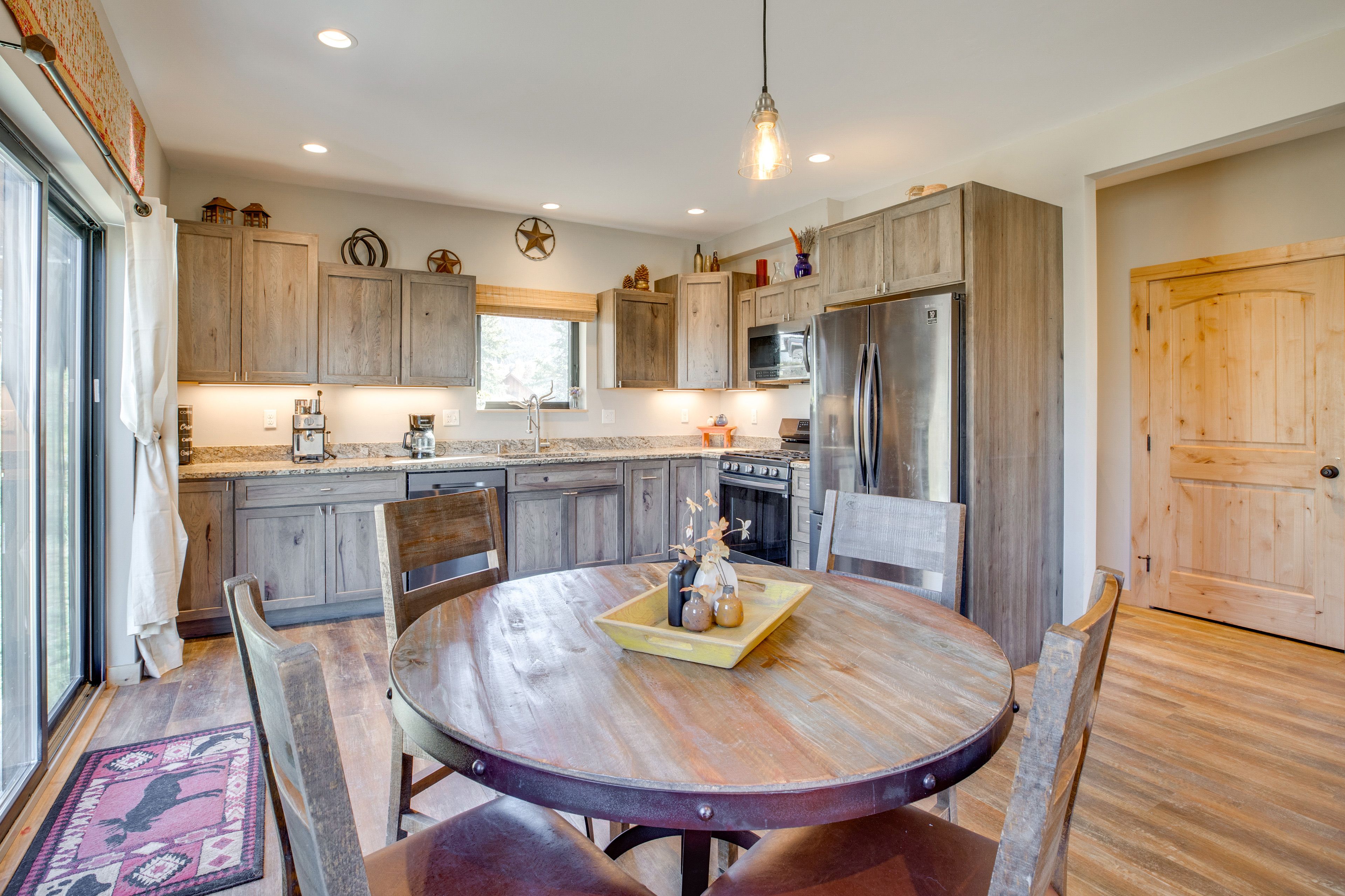 Kitchen & Dining Area | Central A/C & Heating