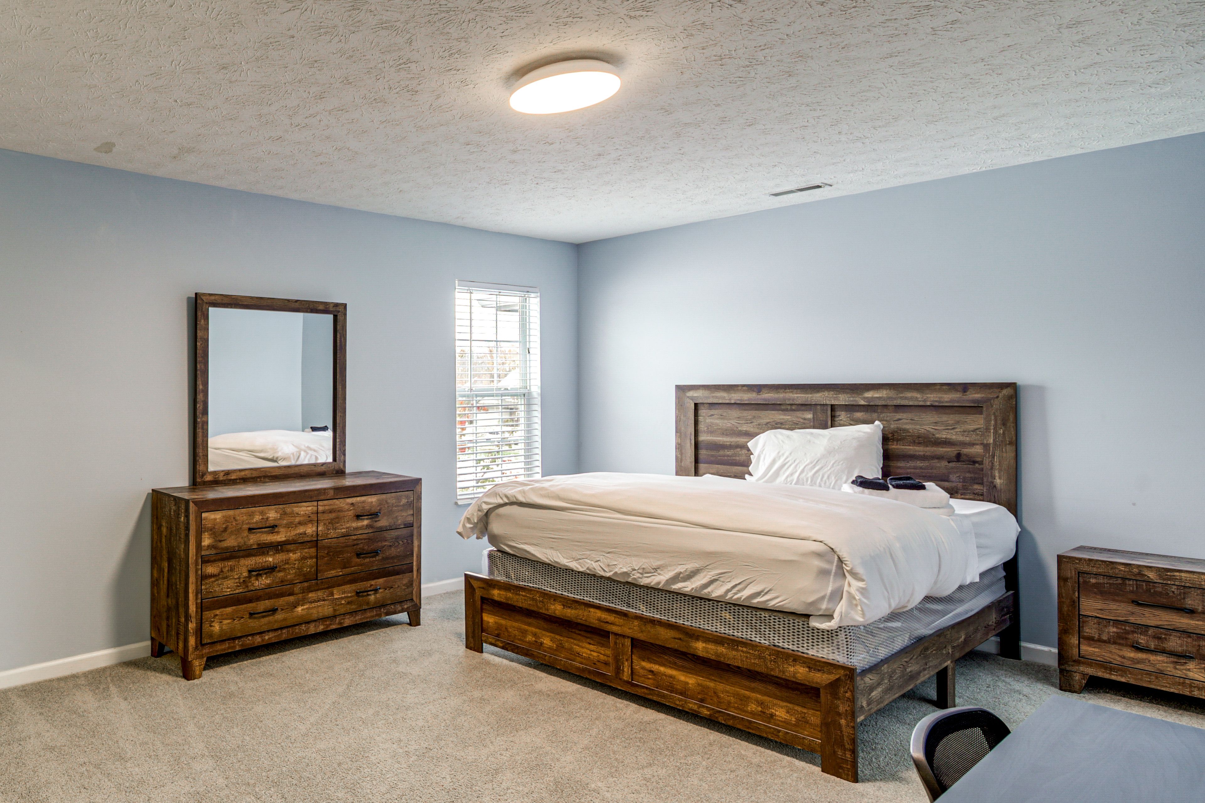 Bedroom 2 | 2nd Floor | Queen Bed | Linens Provided | Desk