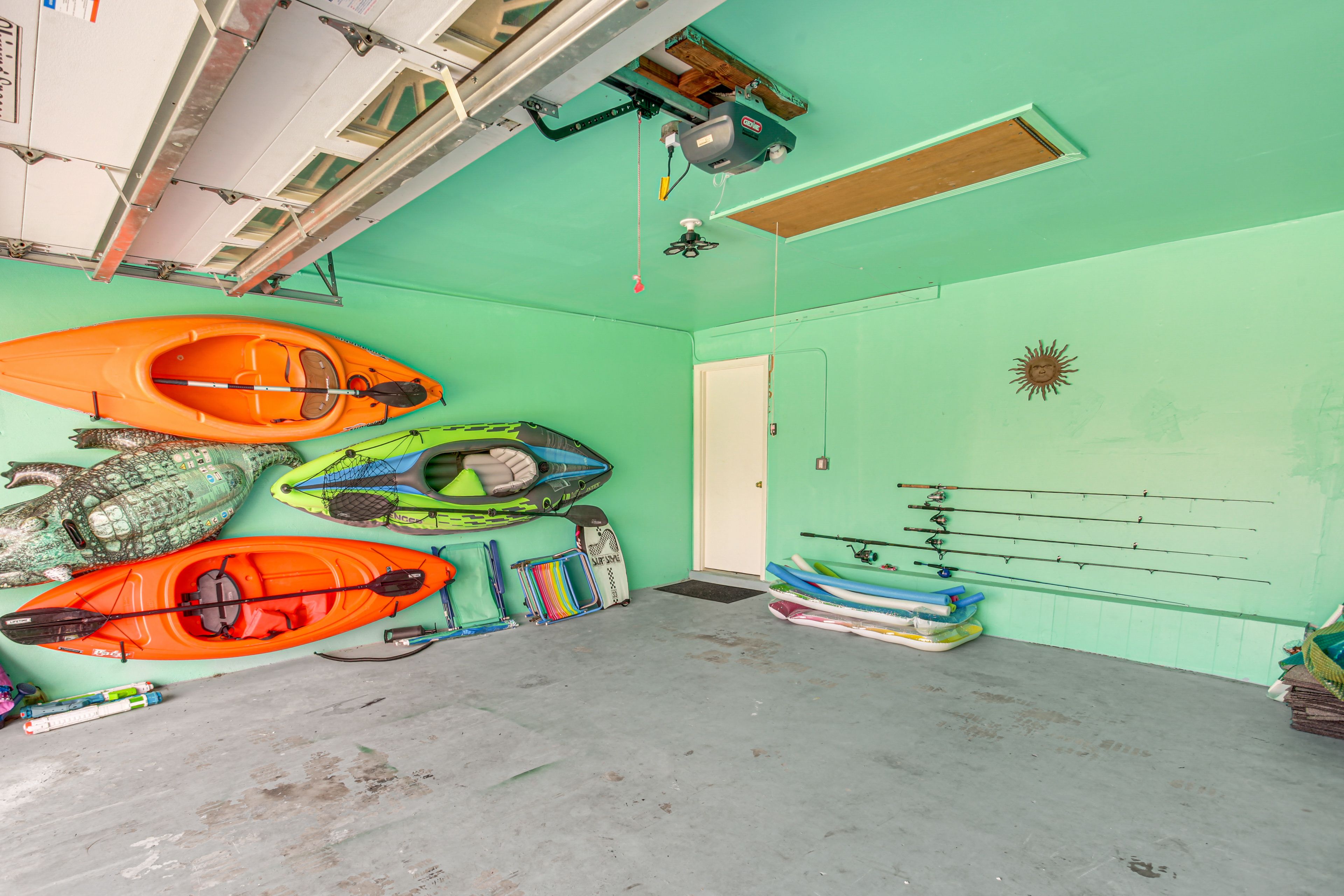 Garage Interior | Kayaks Provided