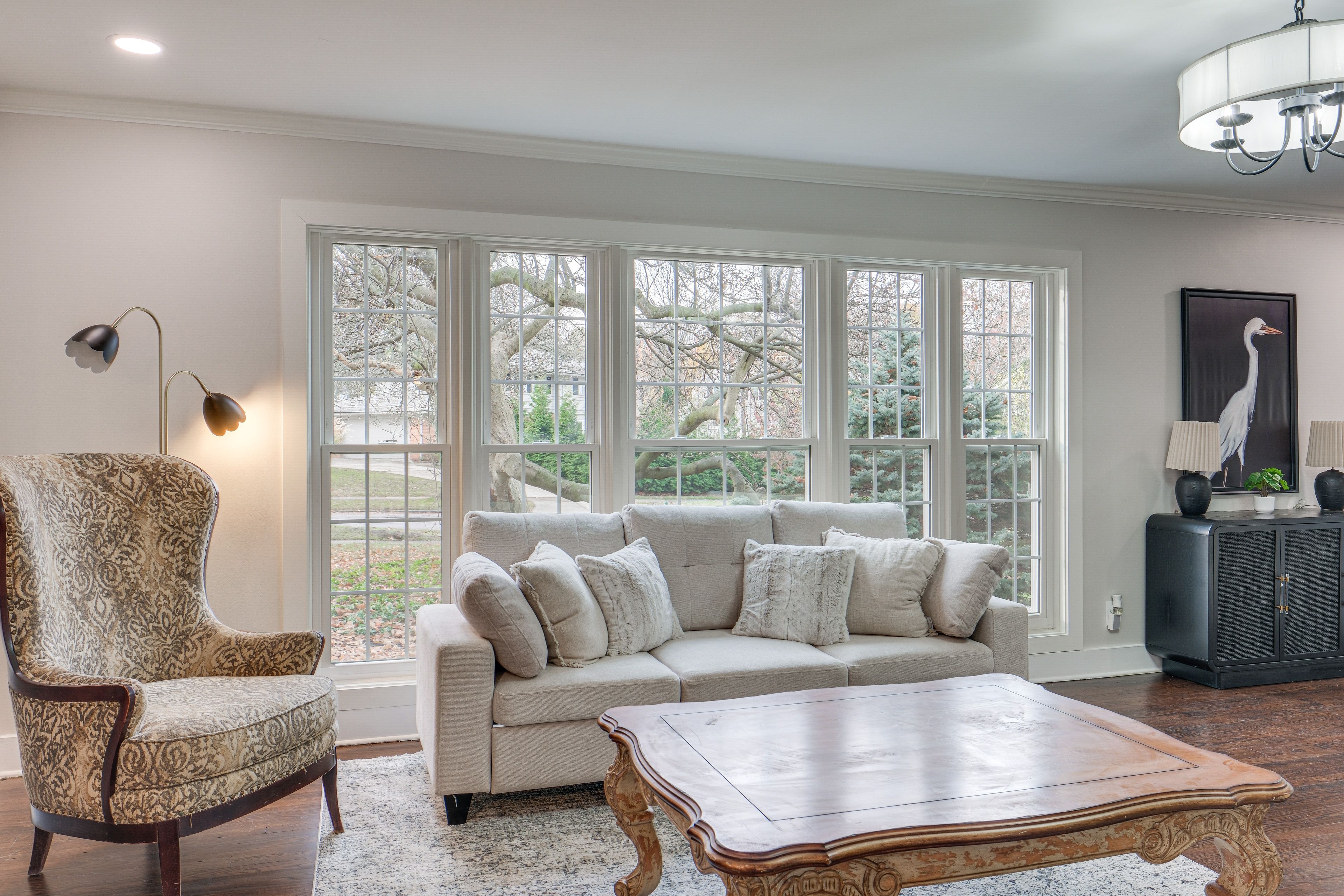 Living Room | Electric Fireplace | 1st Floor