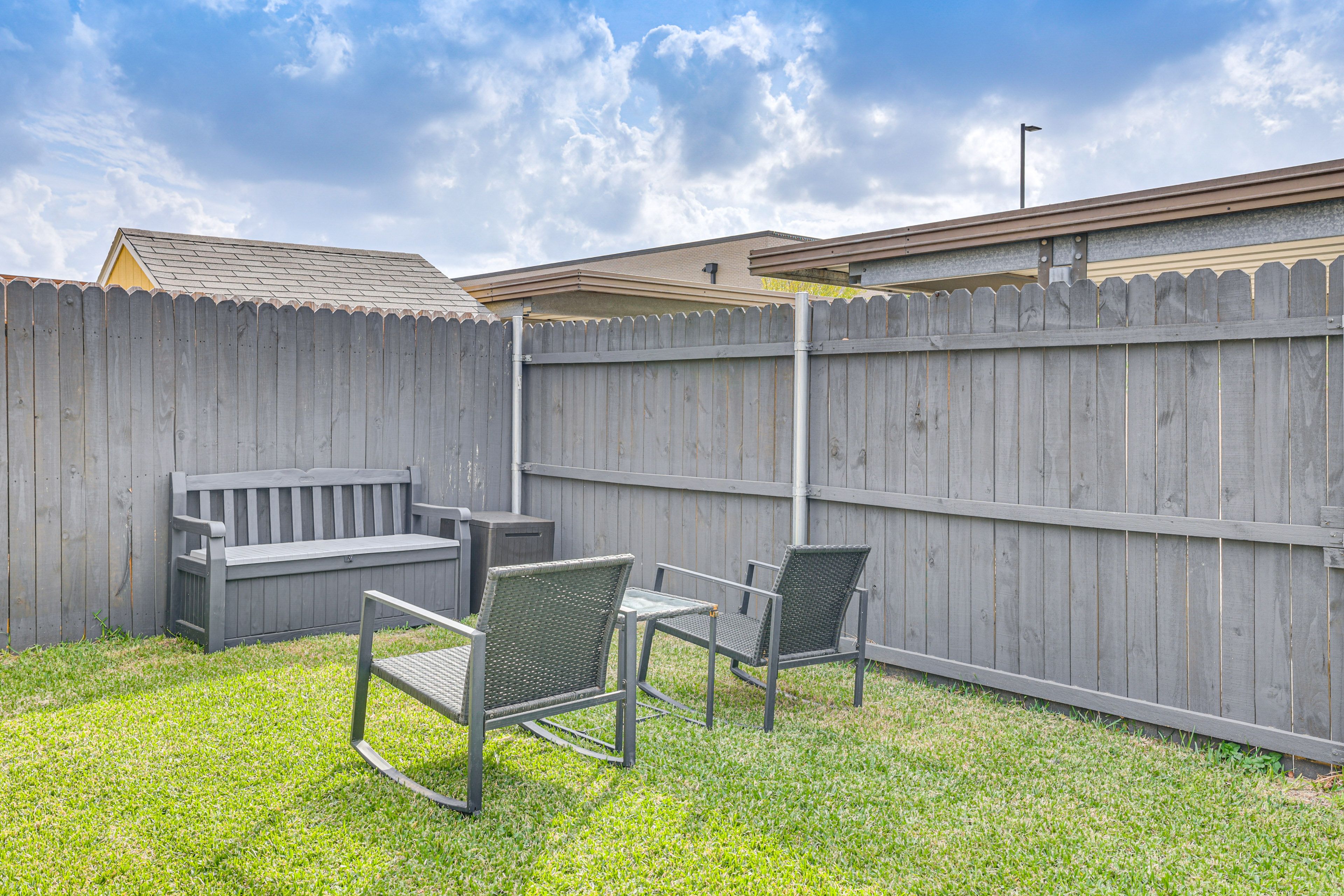 Fenced Yard w/ Seating Area