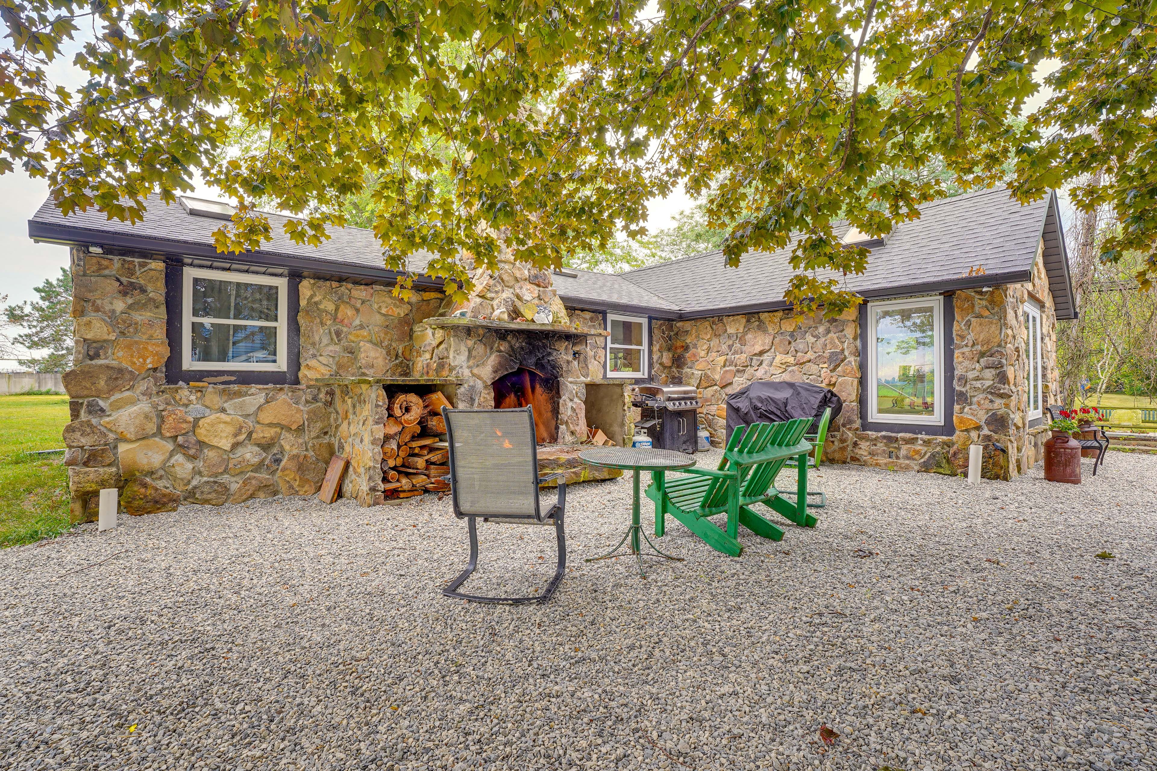 Shared Patio | Wood-Burning Fireplace | Gas Grill | Outdoor Seating