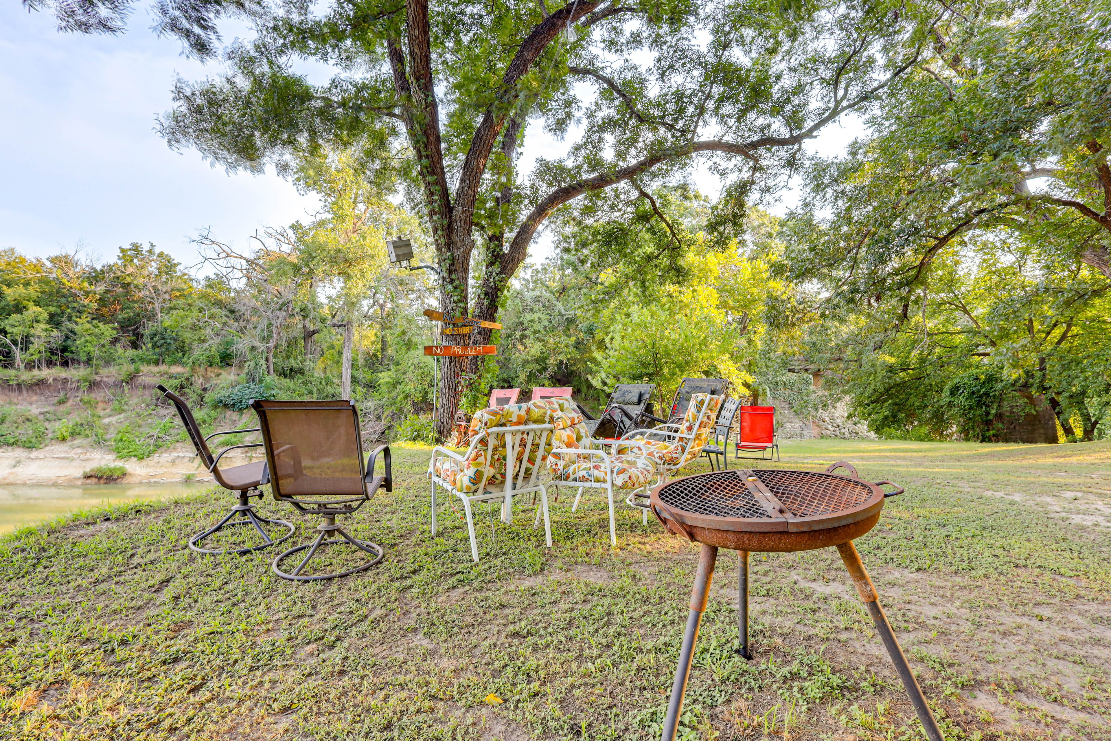 Riverfront Seating | Charcoal Grill