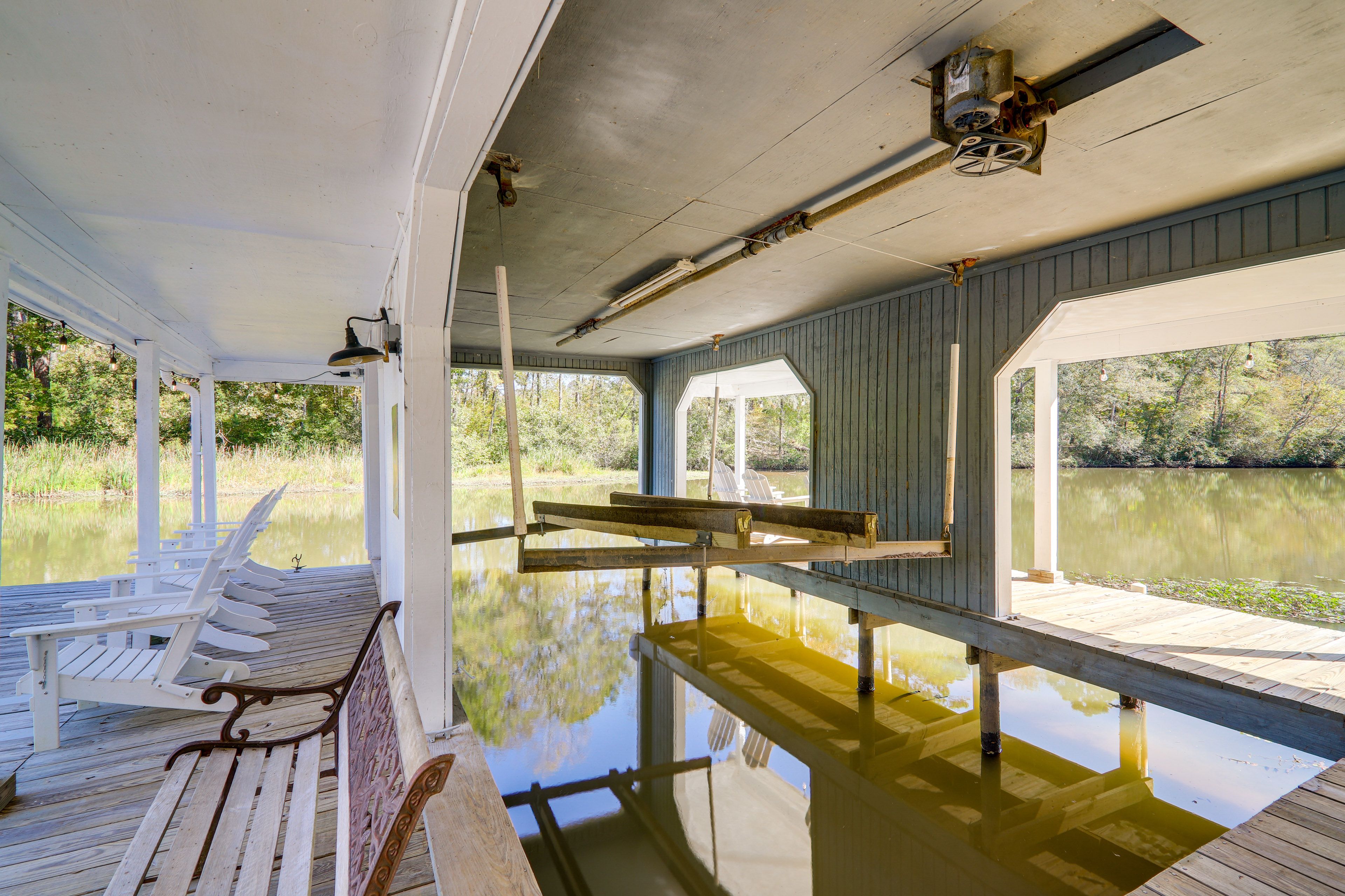 Covered Boat Dock | Kayaks & Paddleboard Provided