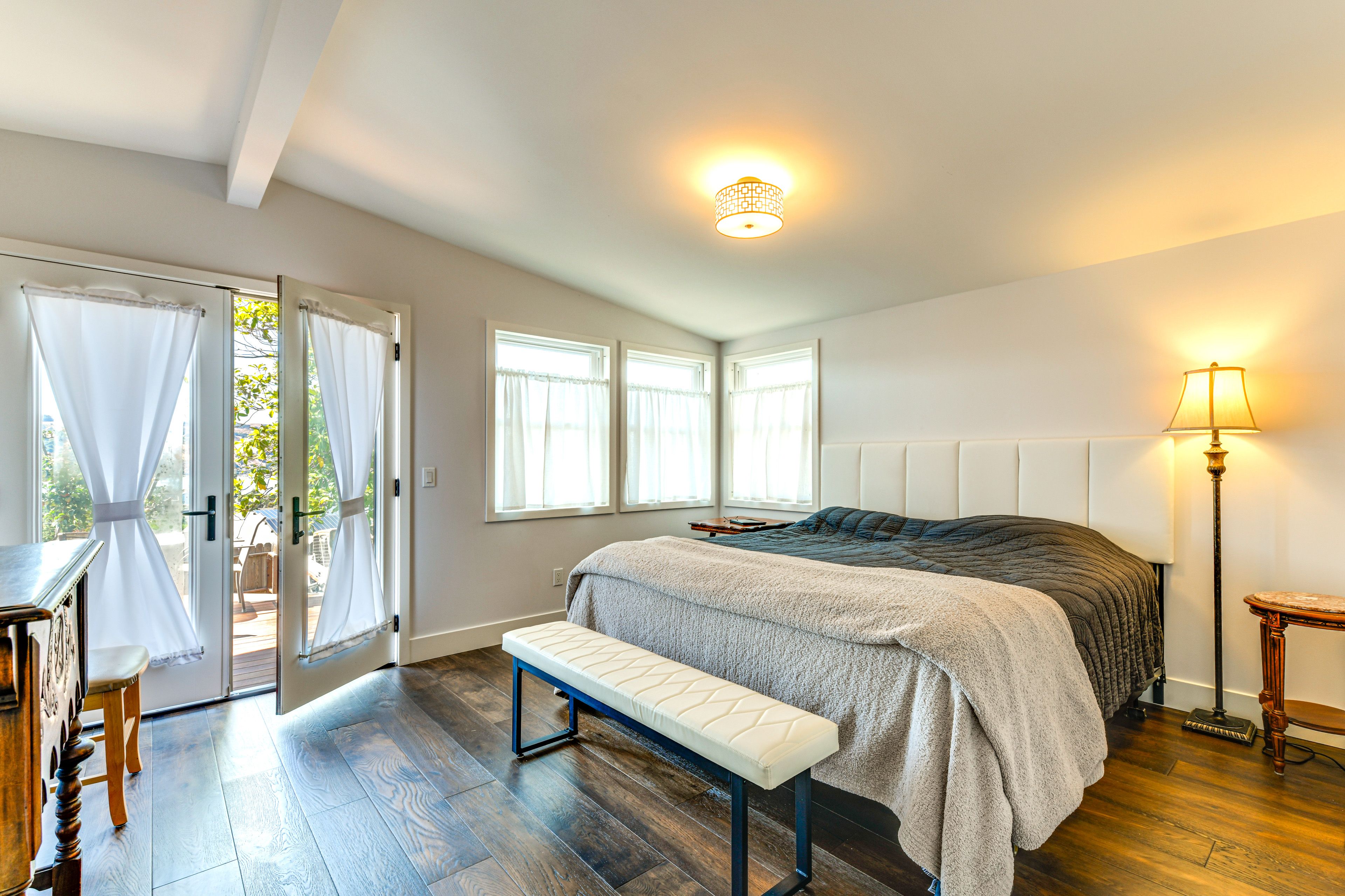 Bedroom 1 | King Bed | Deck Access | Linens Provided