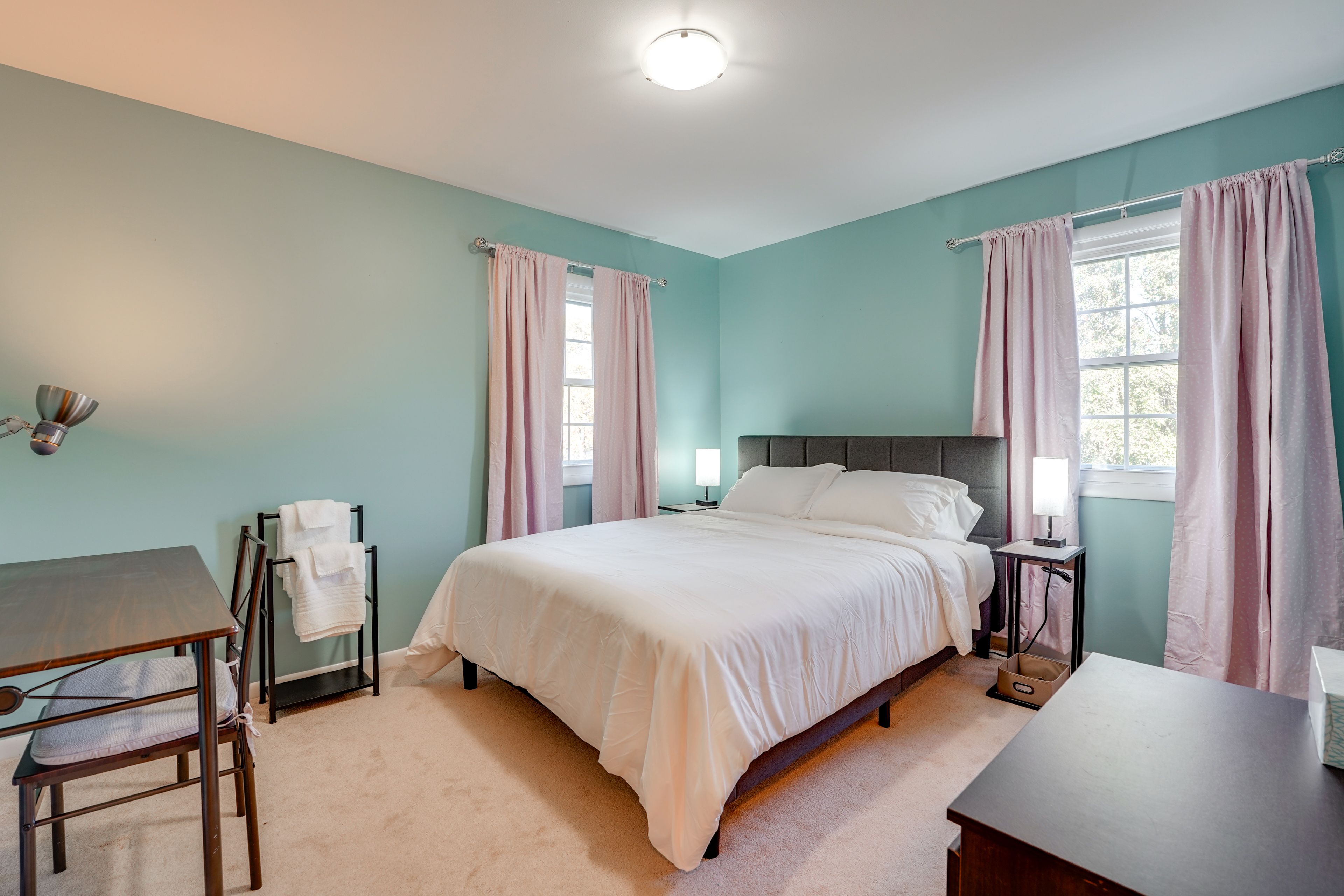 Bedroom 2 | 2nd Floor | Queen Bed | Laptop-Friendly Workspace