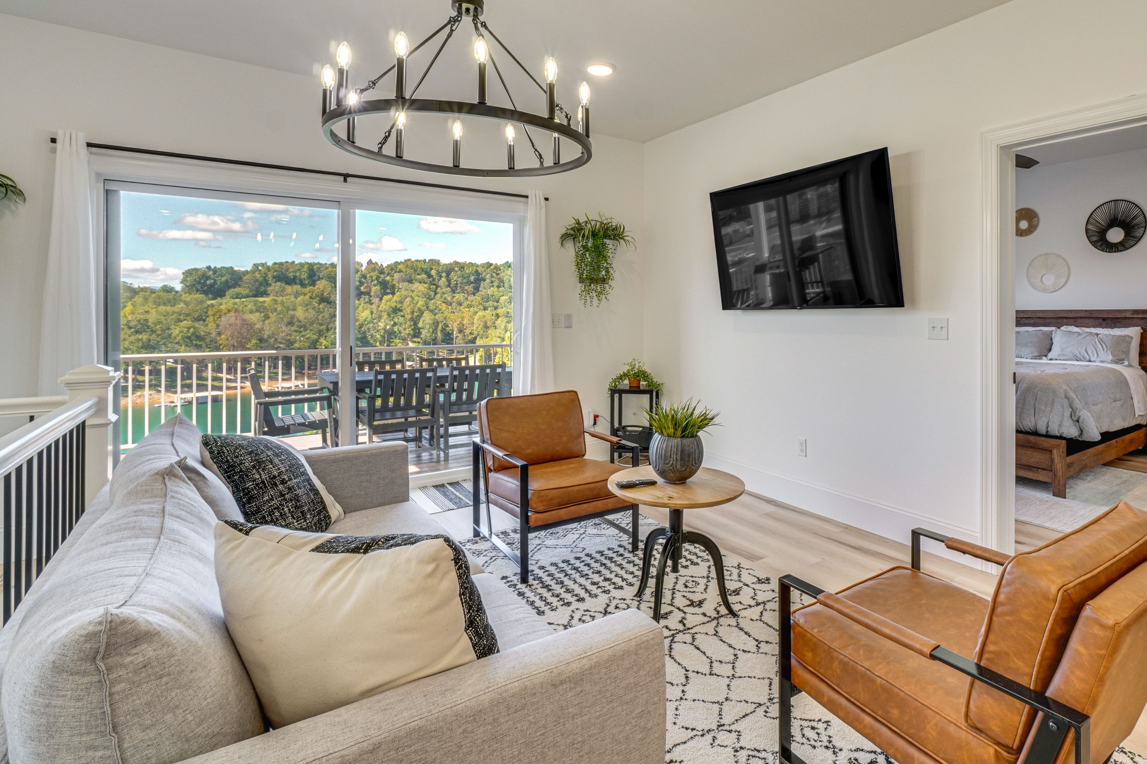 Living Room | 2-Story Condo | Central A/C & Heating | Queen Sleeper Sofa