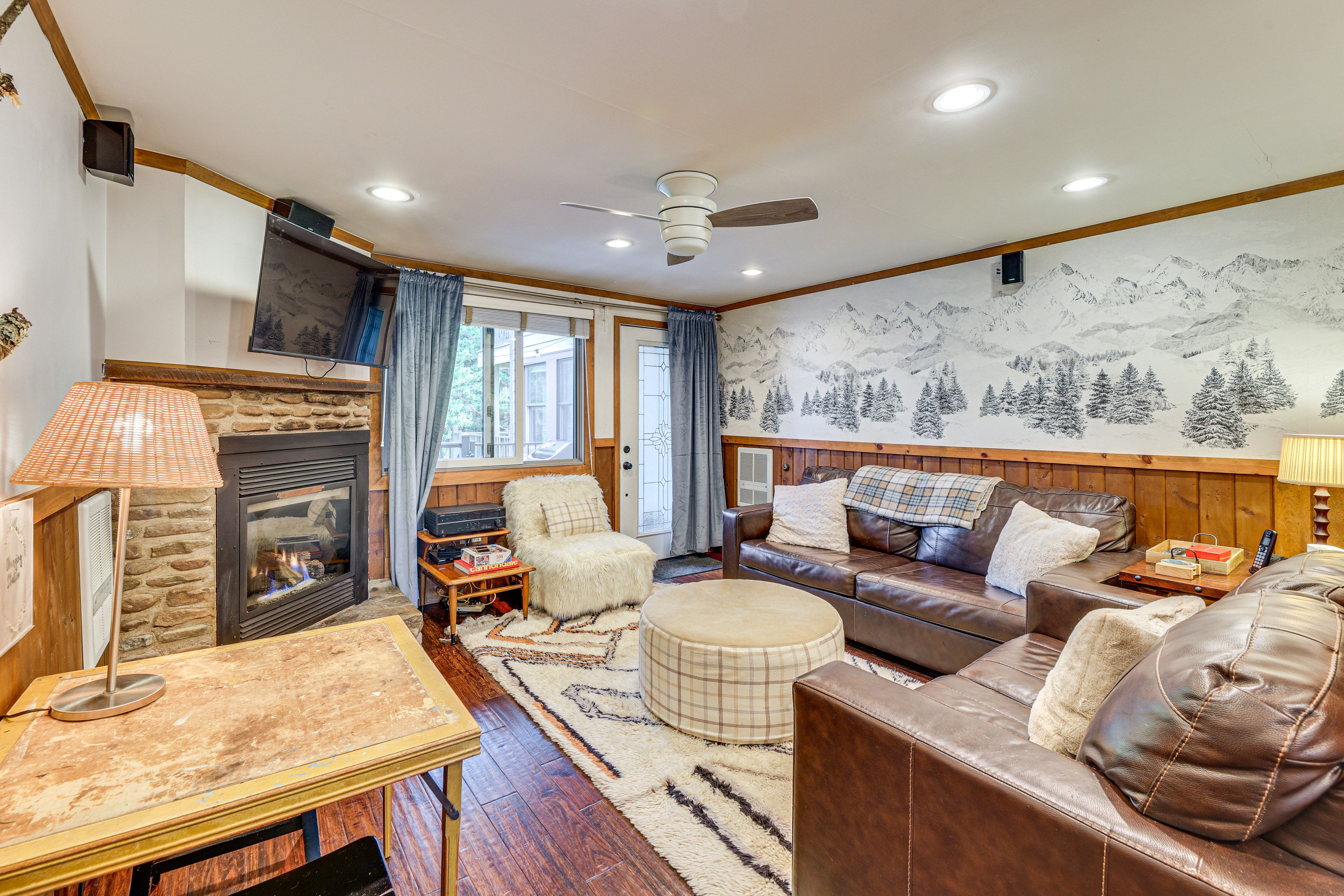 Snowshoe Vacation Rental | 2BR | 2BA | 1,072 Sq Ft | Stairs Required